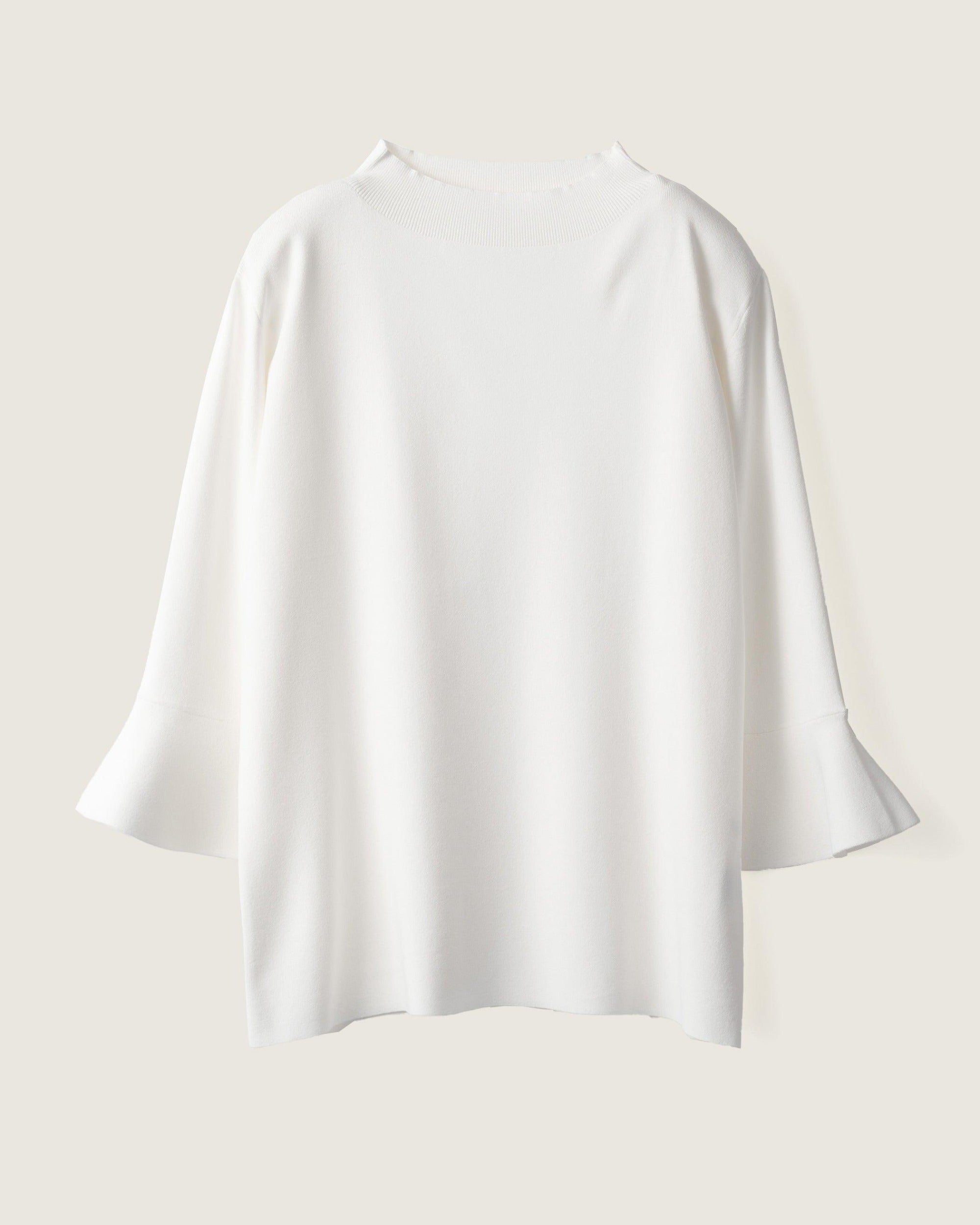 フレアスリーブニットプルオーバー