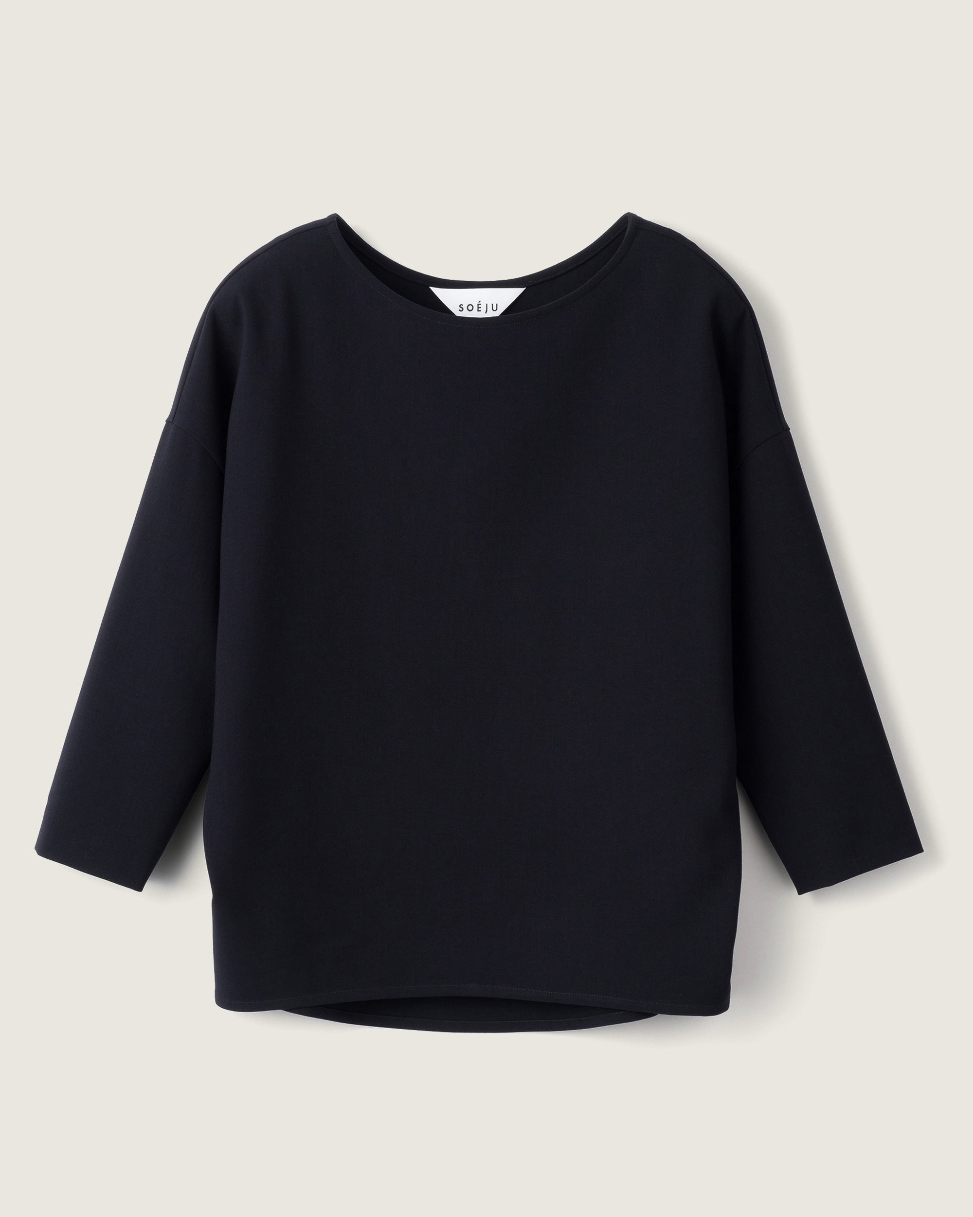 ウールライクコクーンブラウス8分袖