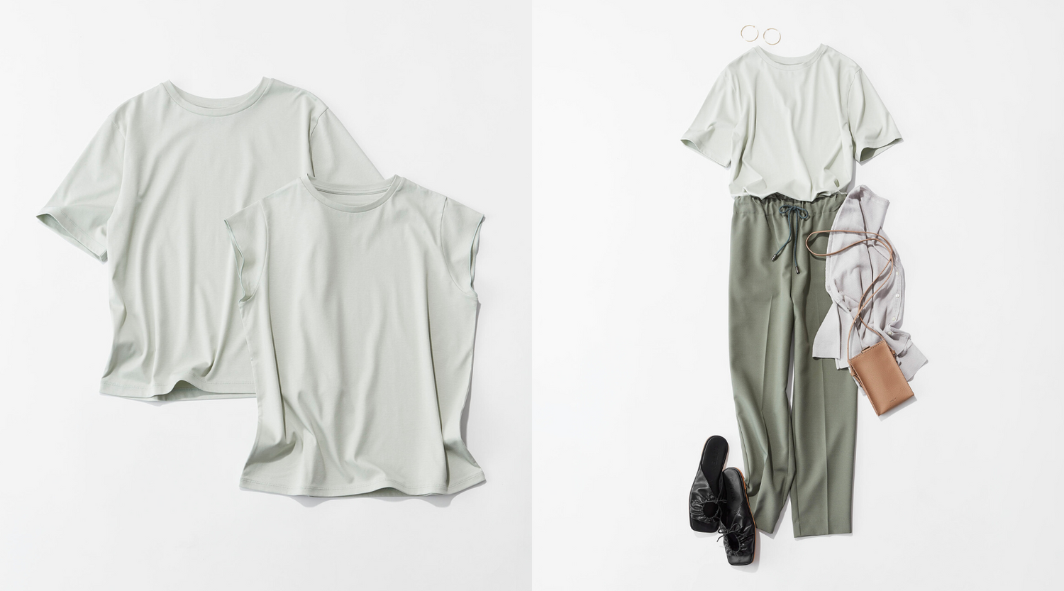 【8月新作】新色MINTが登場！ニュアンスと艶感で、大人に似合うきれいめTシャツ