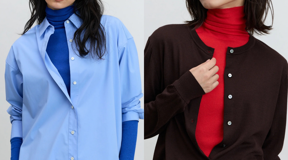 【再入荷】重ねる前提で作られた大人のインナータートルに、人気カラーのBLUE・REDが再入荷