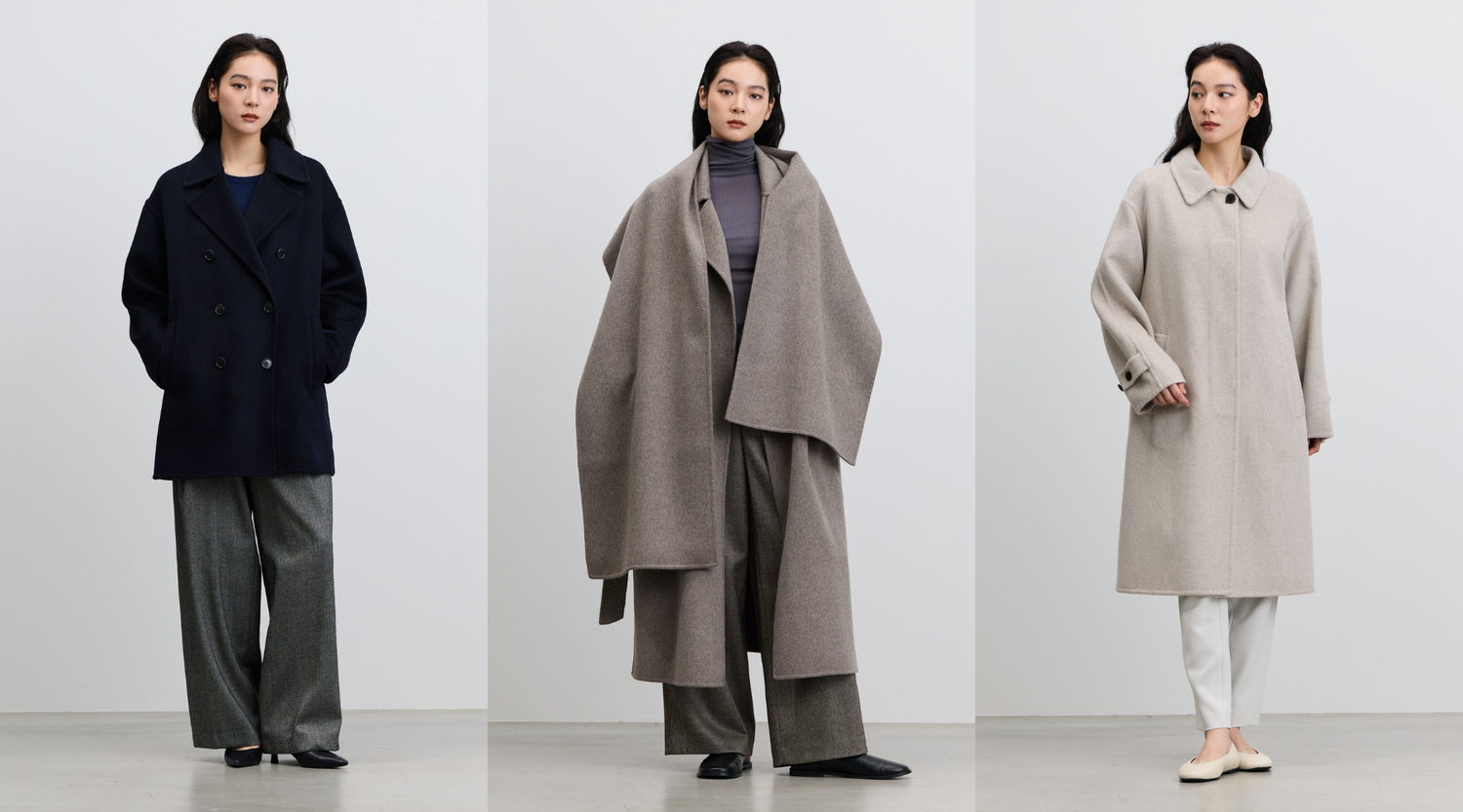 【新作・再入荷】上質なウールカシミヤで仕立てた新作コートの予約販売が開始