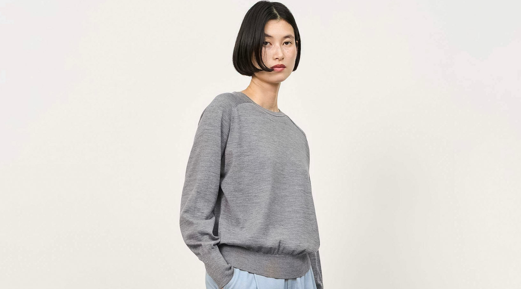 再入荷】心地よく上品見え。ウール100%の上質ニット3色|カシミヤ混 再入荷】心地よく上品見え。ウール100%の上質ニット3色|カシミヤ混