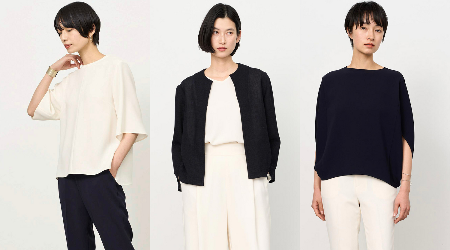 【新作・再入荷】夏もきちんと快適に。涼感メッシュジャケット｜大人気ブラウスにネイビーが仲間入り