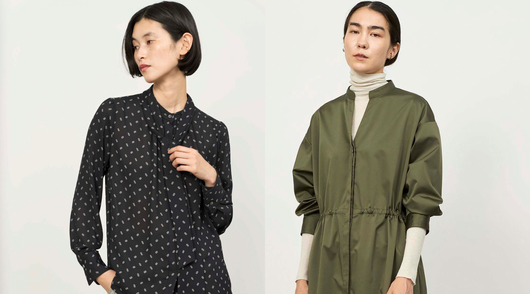 ソージュ　チェーン柄ボウタイブラウス　ピンク　Mサイズ　試着のみ ソージュ チェーン柄ボウタイブラウス ピンク Mサイズ 試着のみ