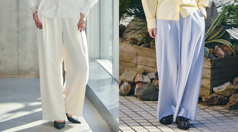 人気の「サイドタックワイドパンツ」「タックワイドパンツ」の違いは？ 比較表とおすすめの選び方をご紹介