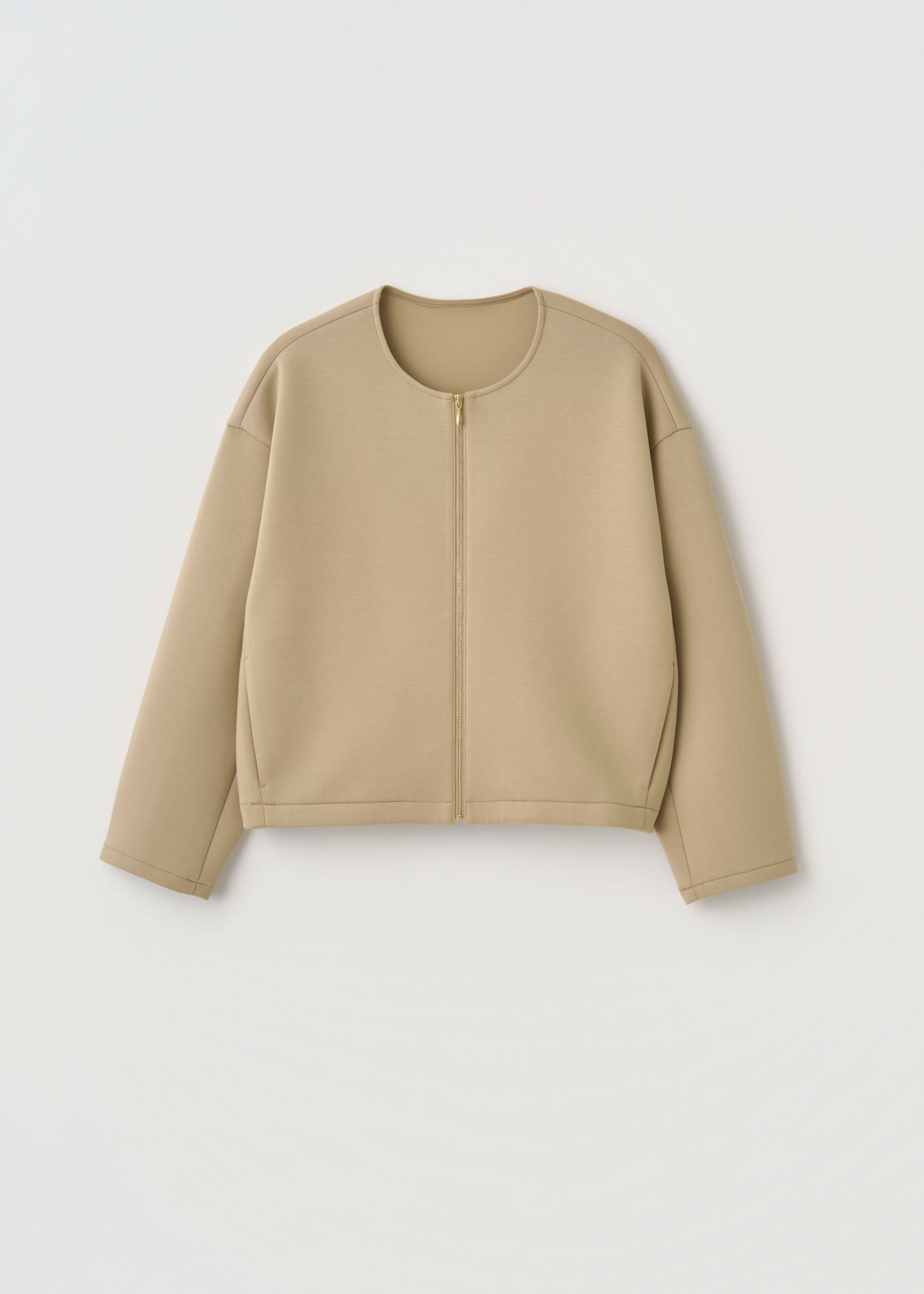 ソフトダブルフェイスショートブルゾン