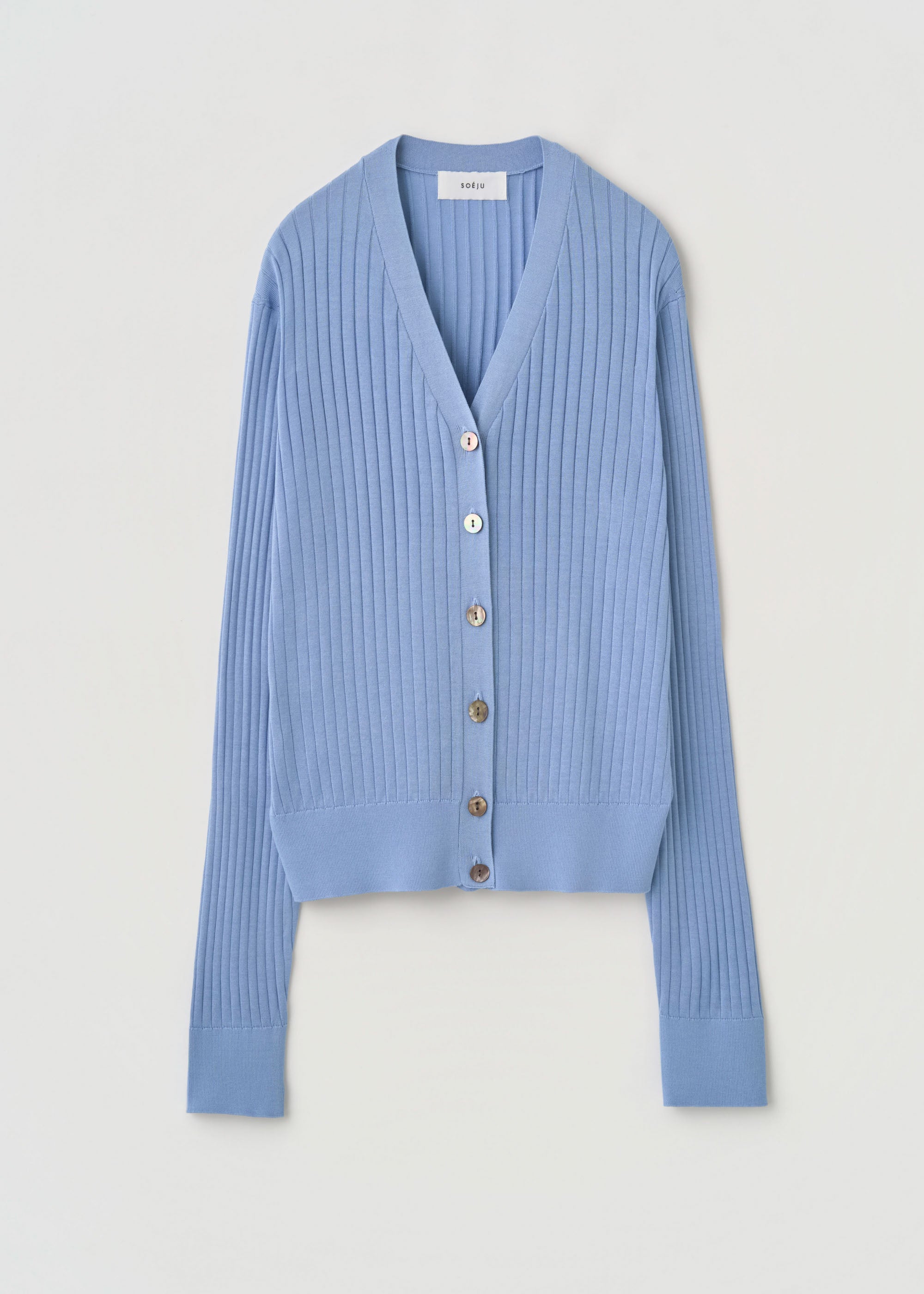 シルクワイドリブVネックカーディガン - SOÉJU online store｜上質な