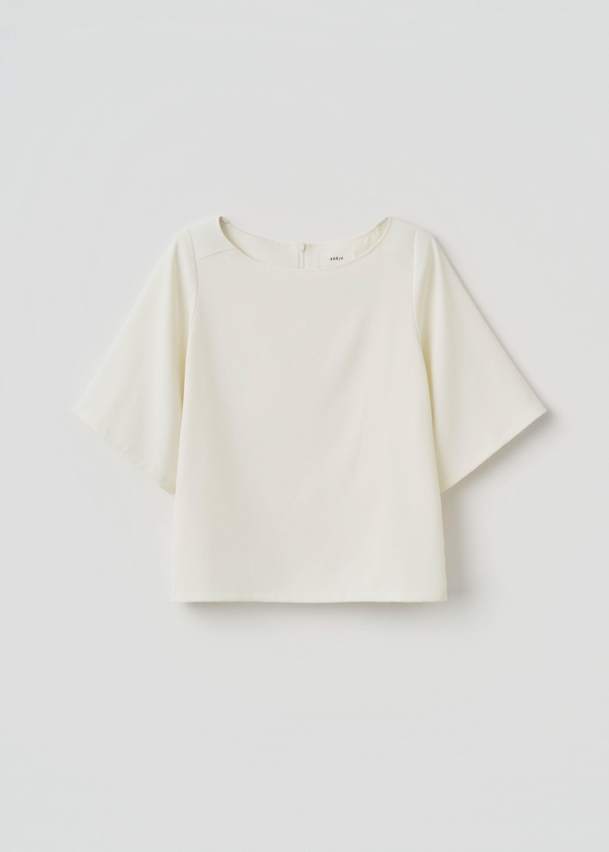 ヴィンテージサテンボートネックTブラウス