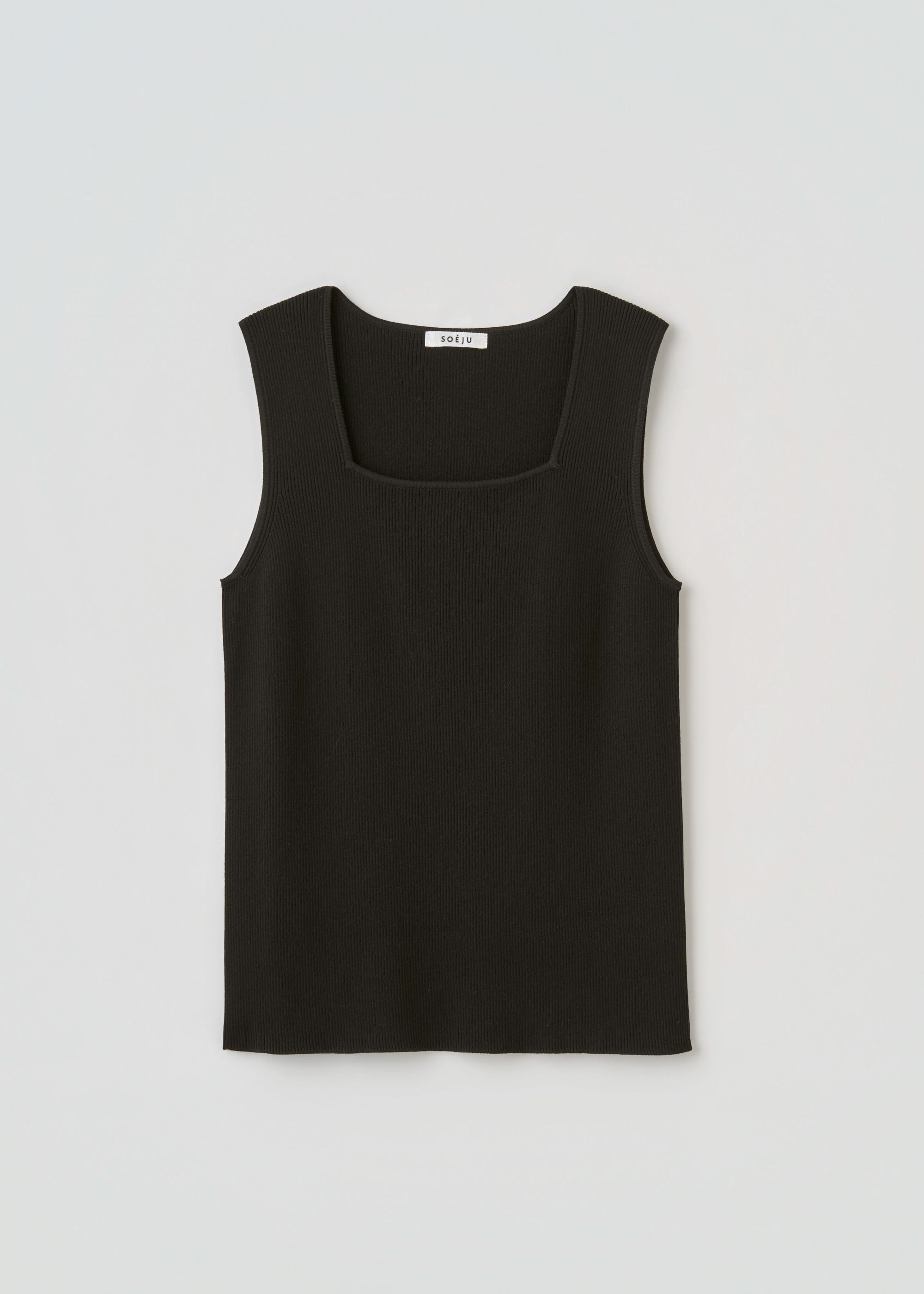 美Neck ノースリーブニット (スクエアネック)- SOÉJU online store