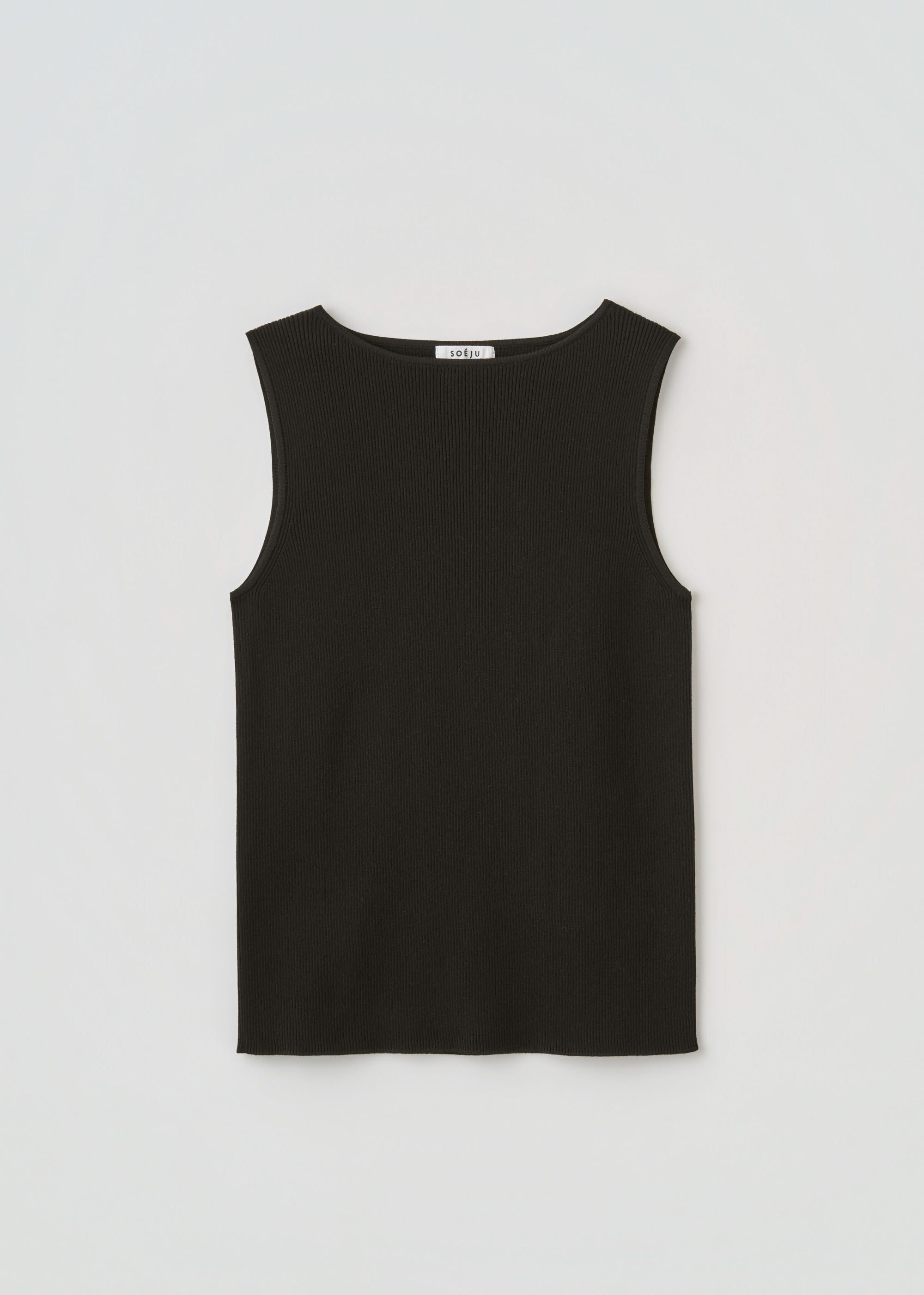ボートネックノースリーブ 美Neck ノースリーブニット (ボートネック)- SOÉJU online store｜上質