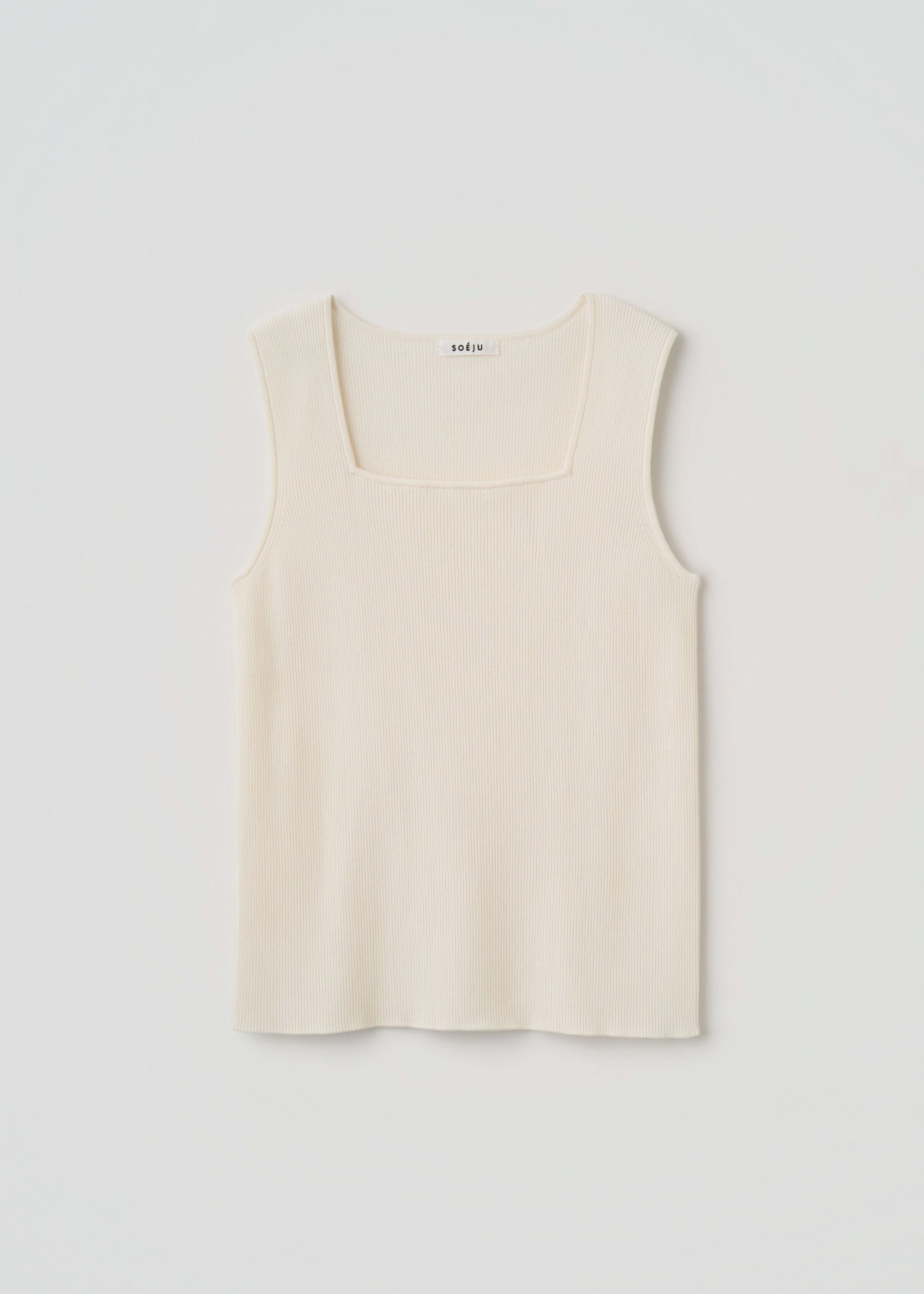 美Neck ノースリーブニット（スクエアネック）