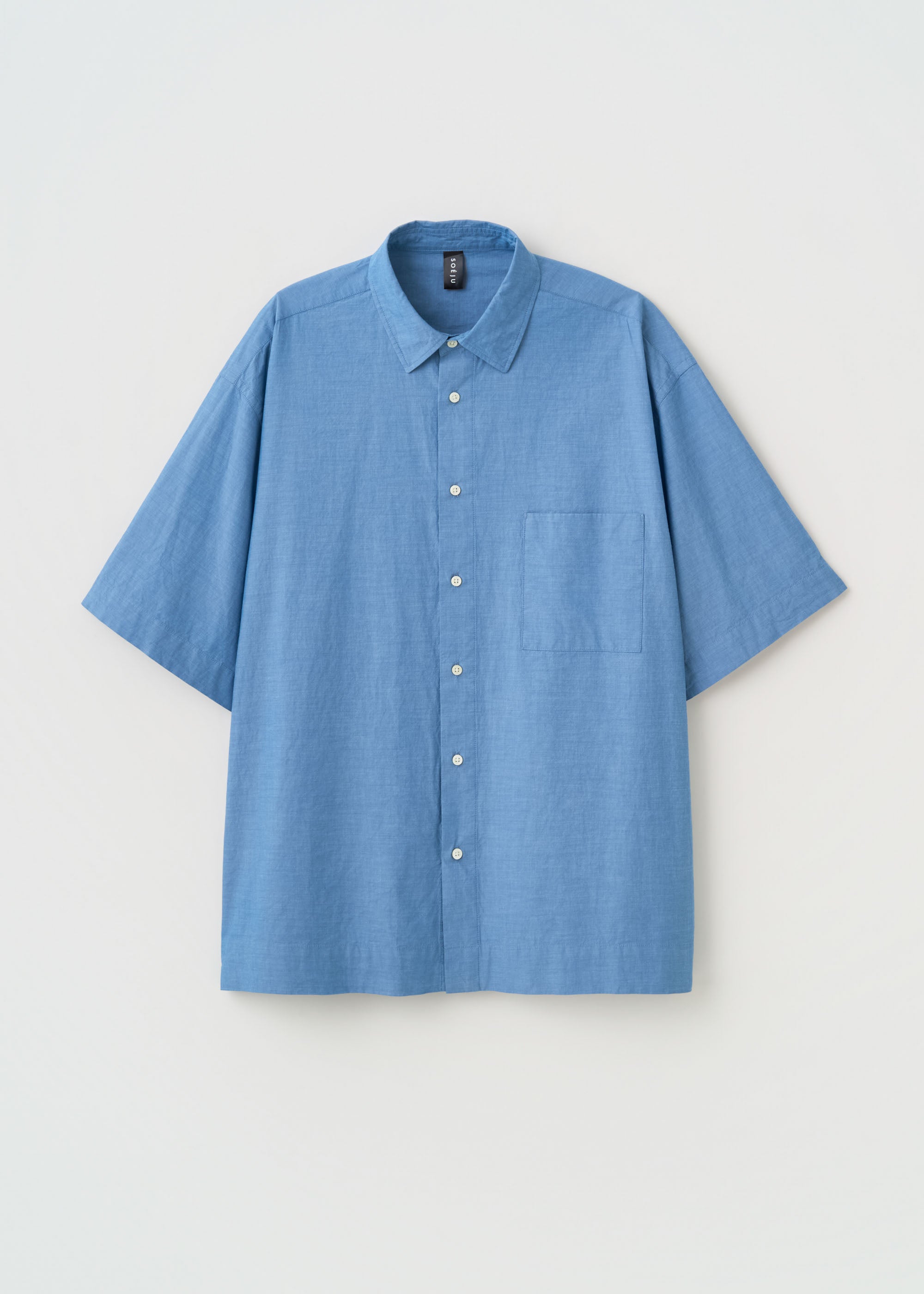 コットンシルクハーフスリーブシャツ