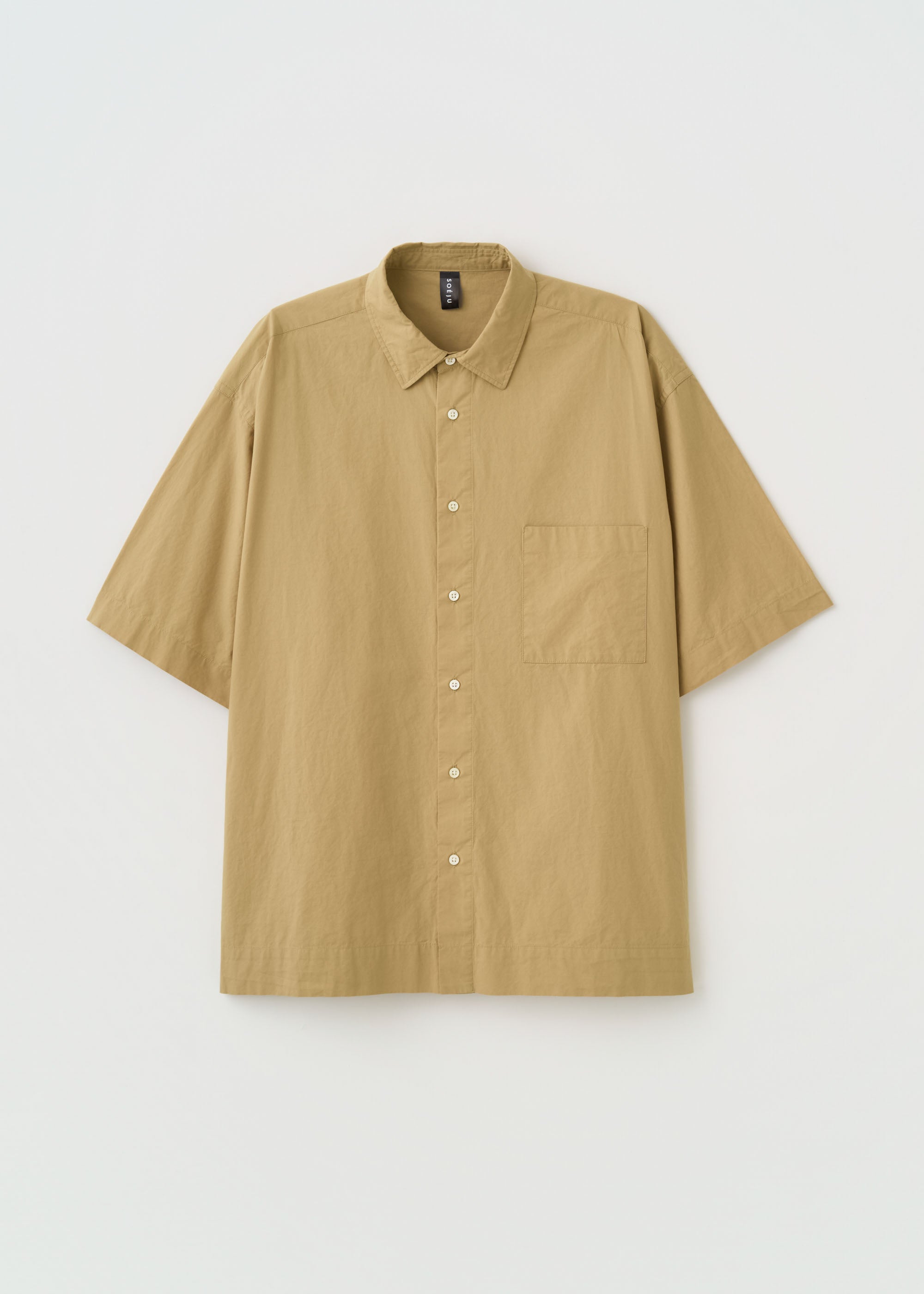 コットンシルクハーフスリーブシャツ