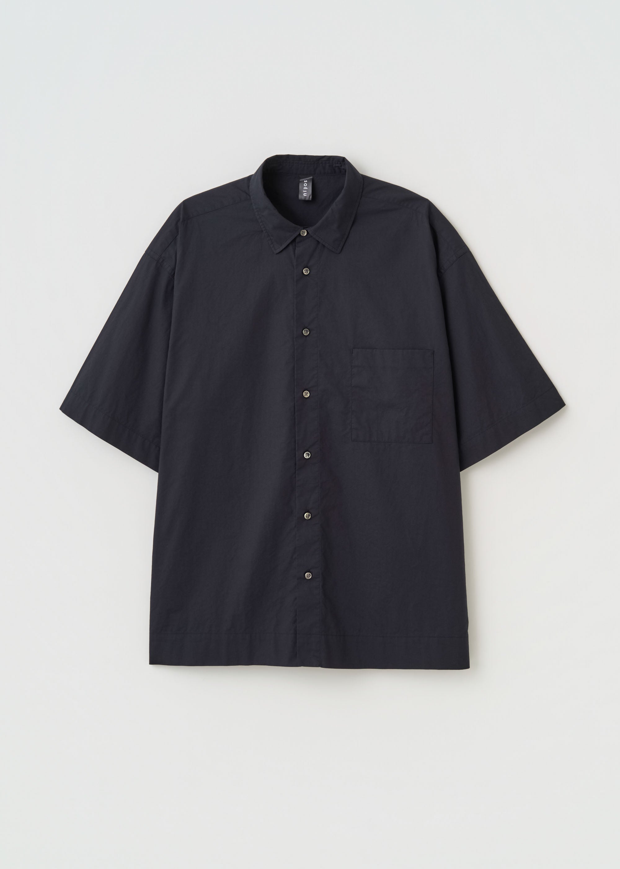 コットンシルクハーフスリーブシャツ
