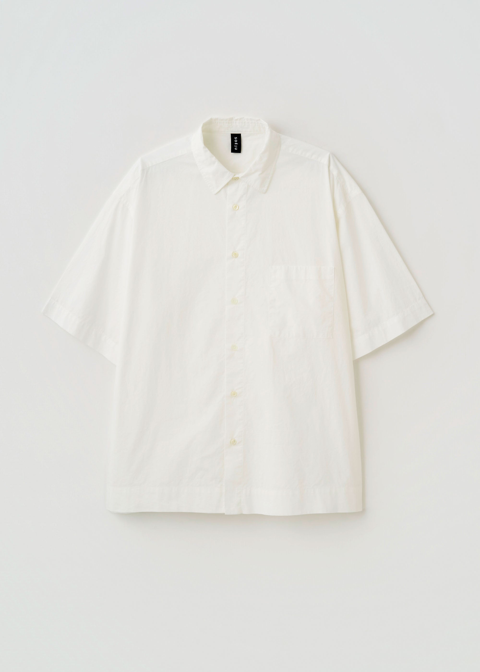 コットンシルクハーフスリーブシャツ