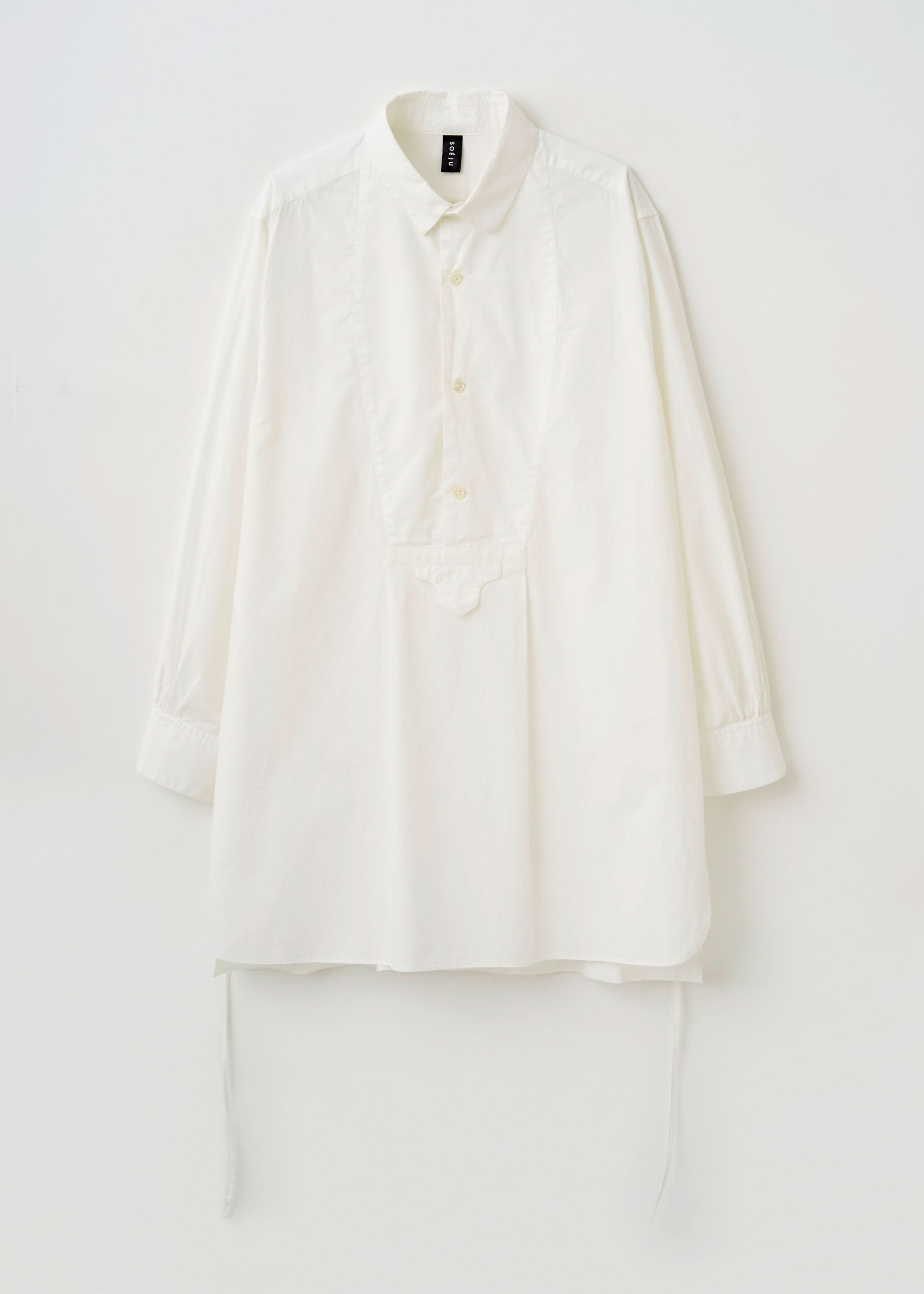 コットンシルクブザムチュニックシャツ