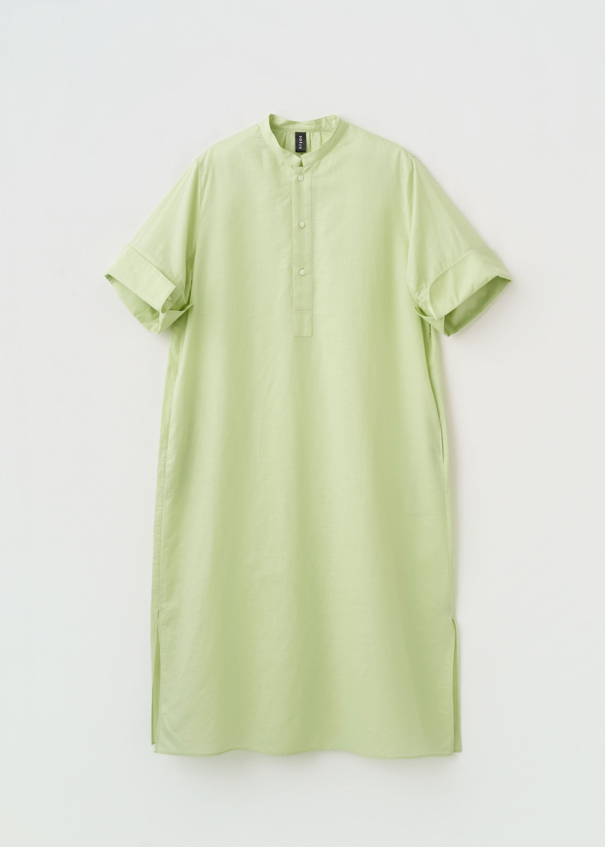 ヘンプコットンダブルカフスシャツワンピース