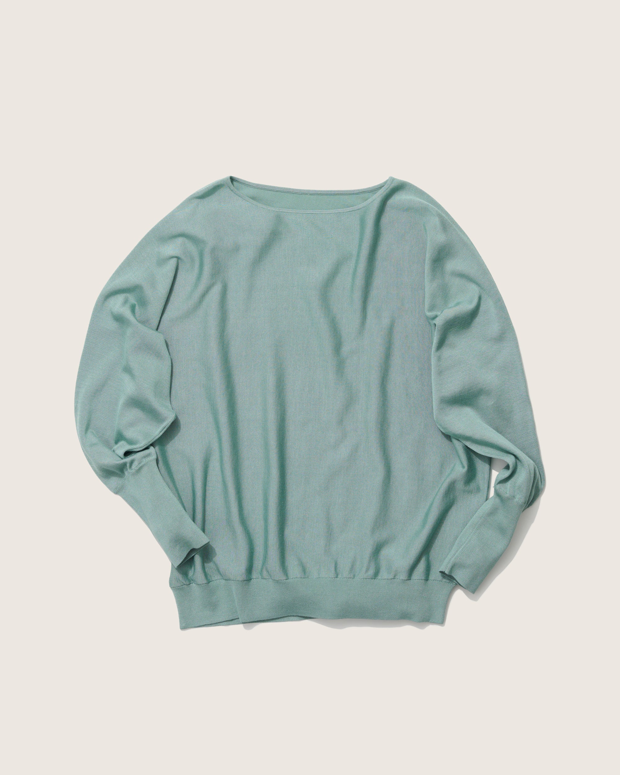 試着のみ✨SOEJU ソージュ　シルクコットンVネックニット　グレー シルクコットンVネックニットプルオーバー - SOÉJU online store