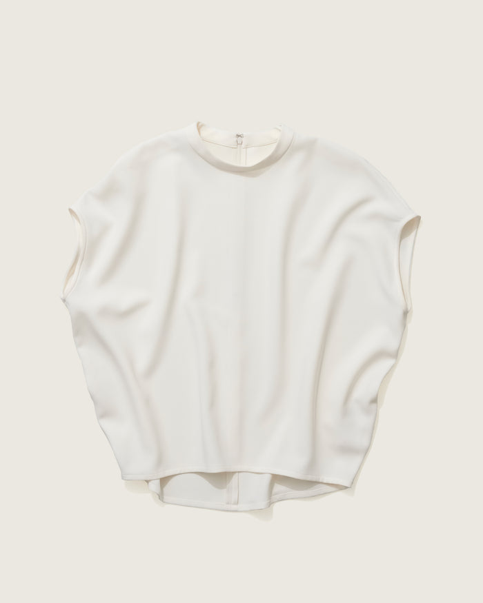 スタンドカラーコクーンブラウス