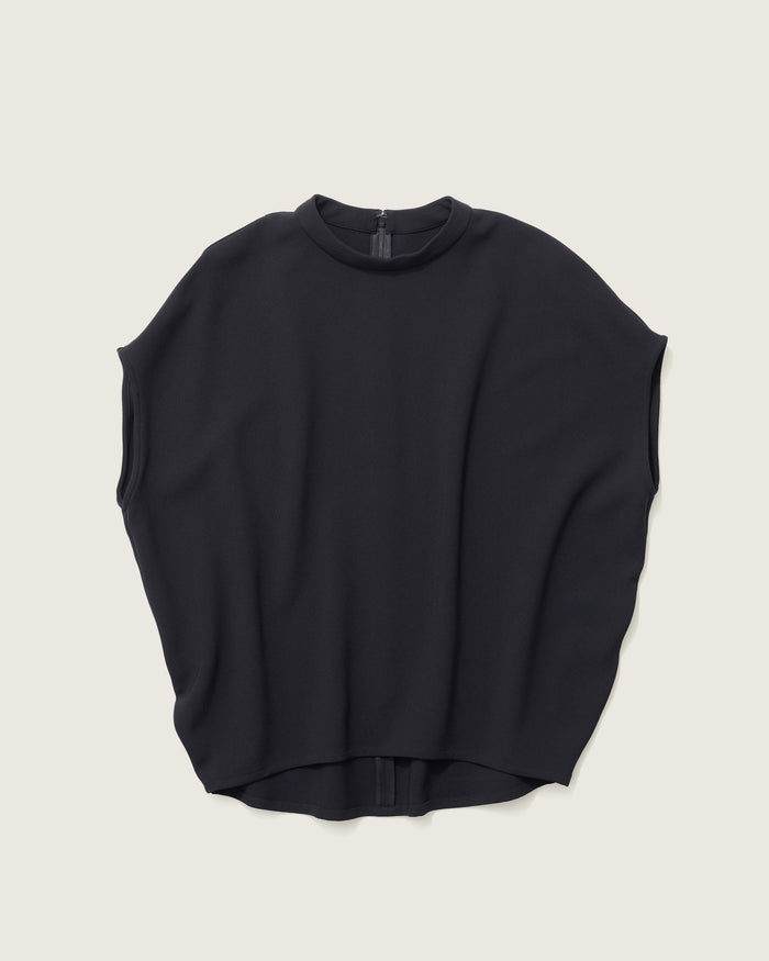 スタンドカラーコクーンブラウス