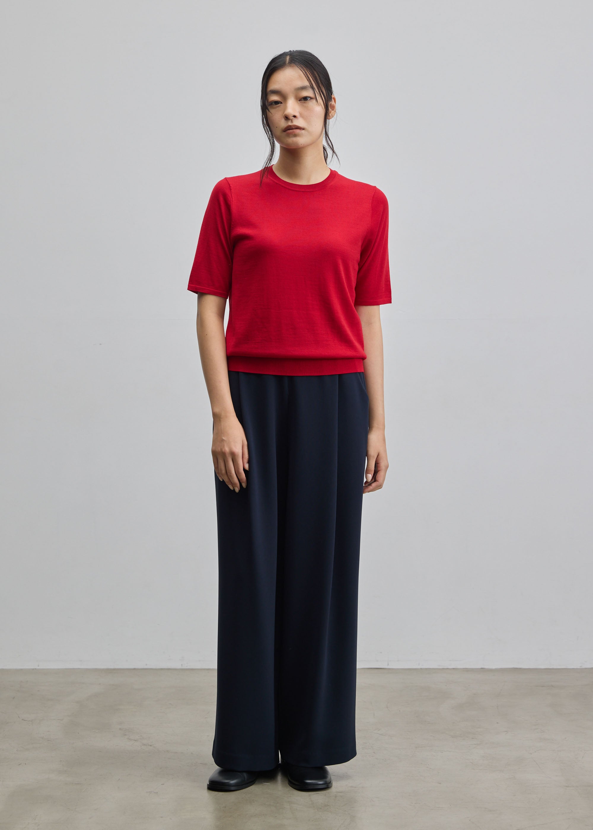 SOEJU タックパンツ Mサイズ　NAVY タックパンツ TALL丈 - SOÉJU online store｜上質な大人の女性の