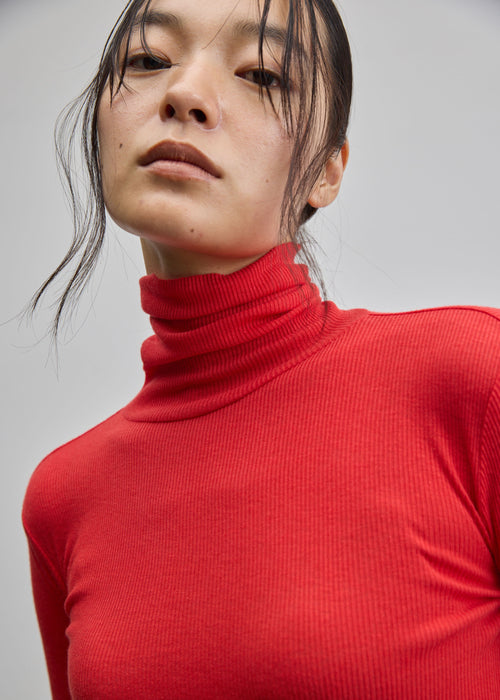 カシミヤ混タートルネックカットソー
