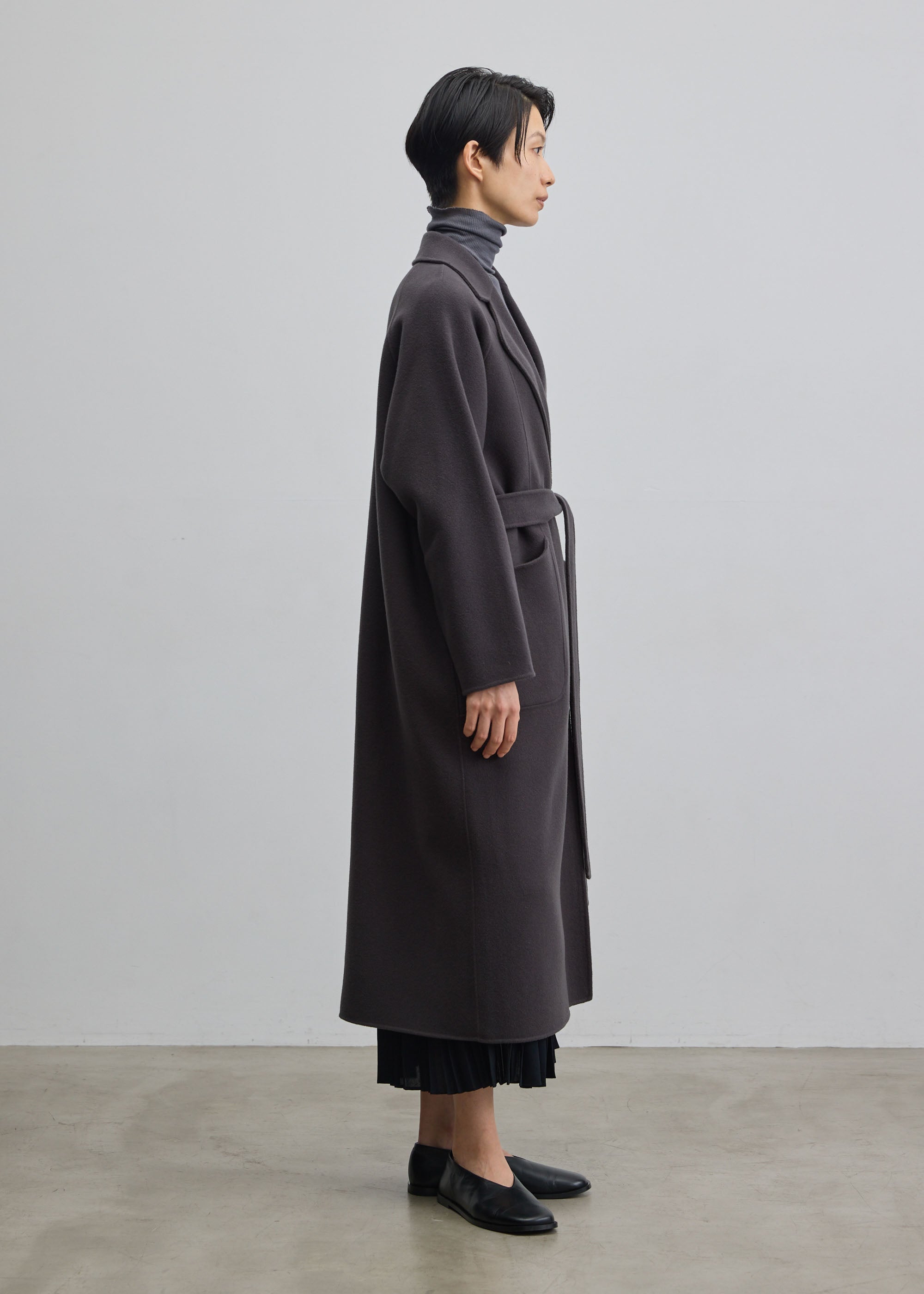 ウールリバーローブコート