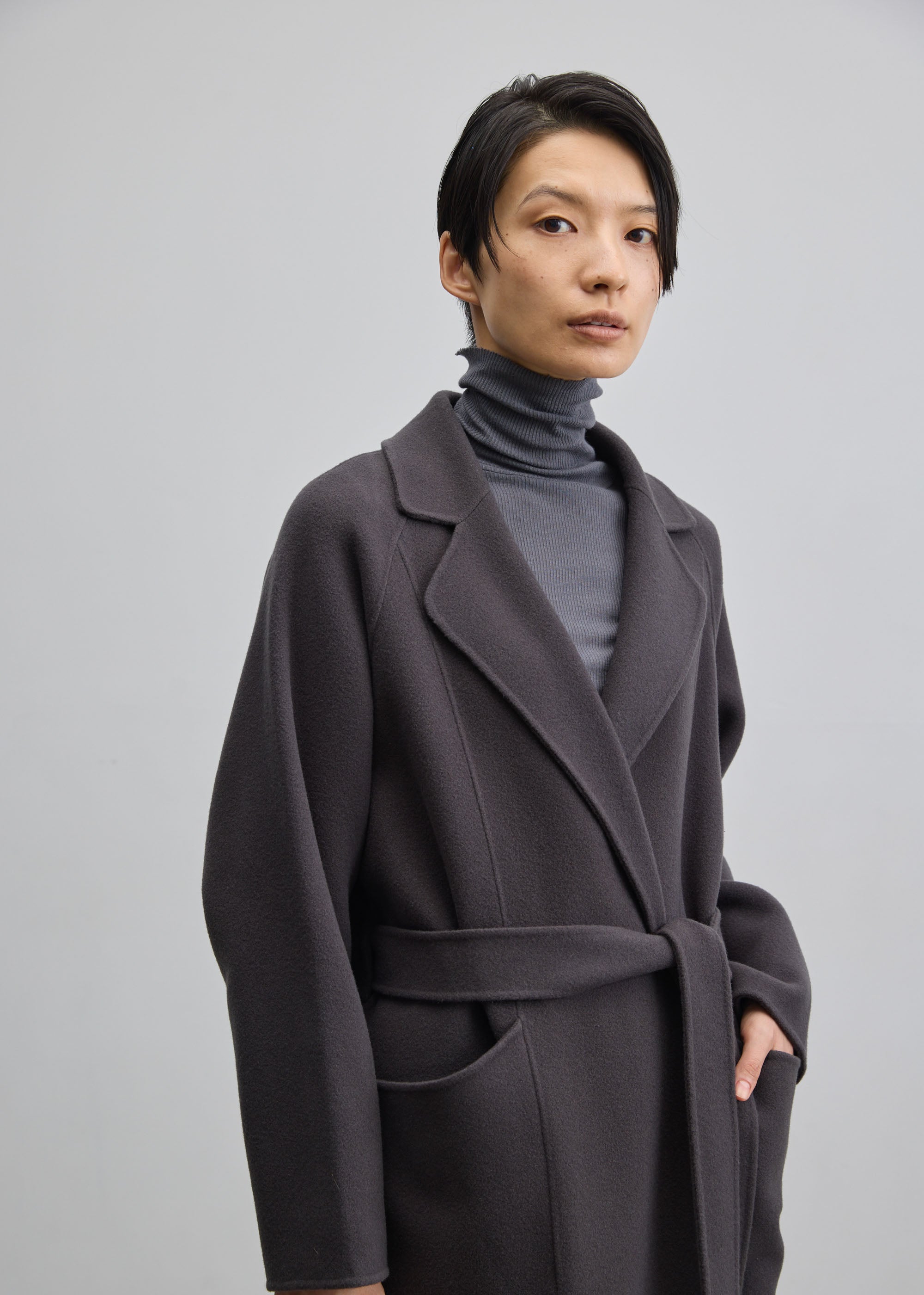 ウールリバーローブコート