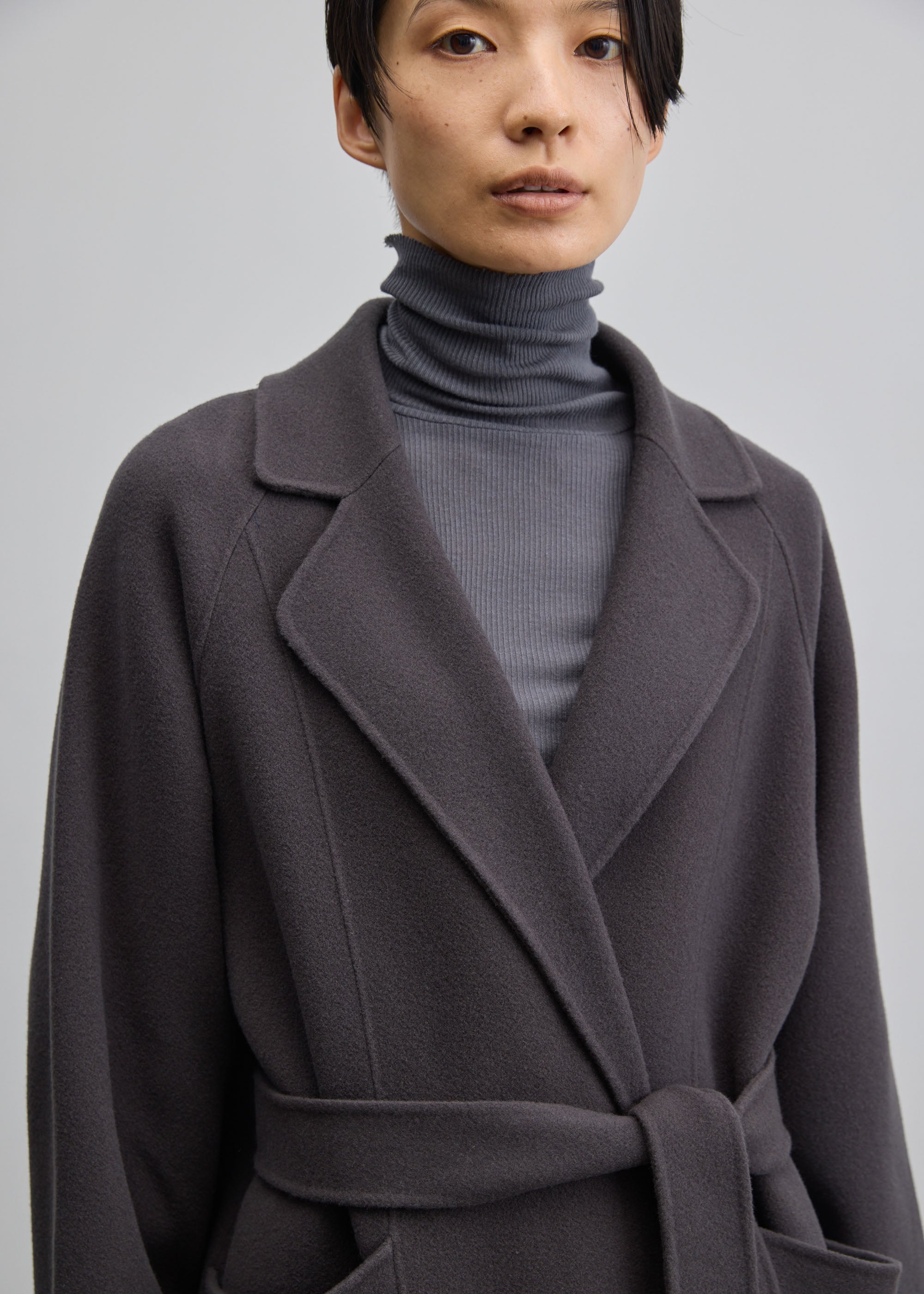 ウールリバーローブコート