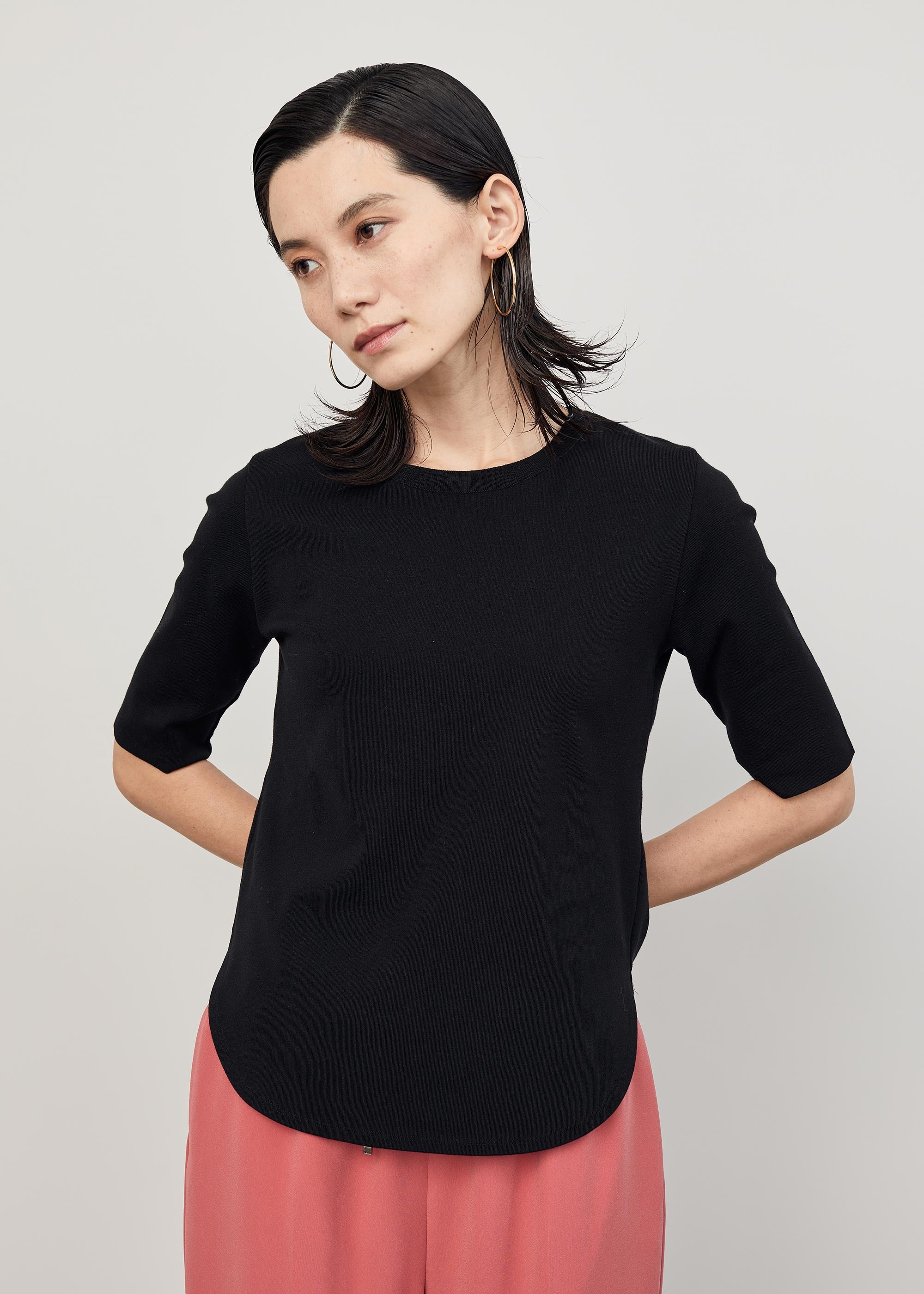 5分袖ニットソー