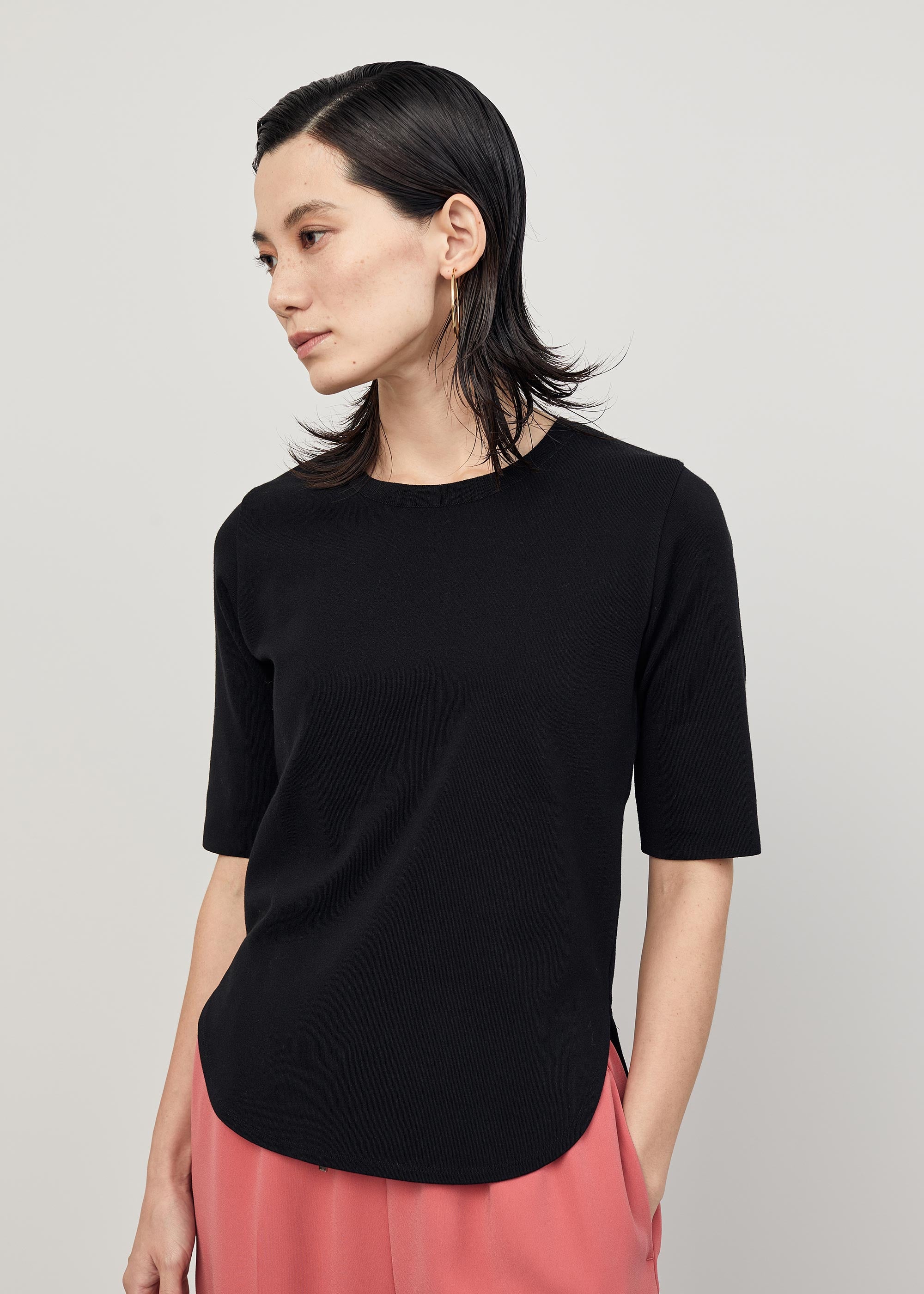 5分袖ニットソー