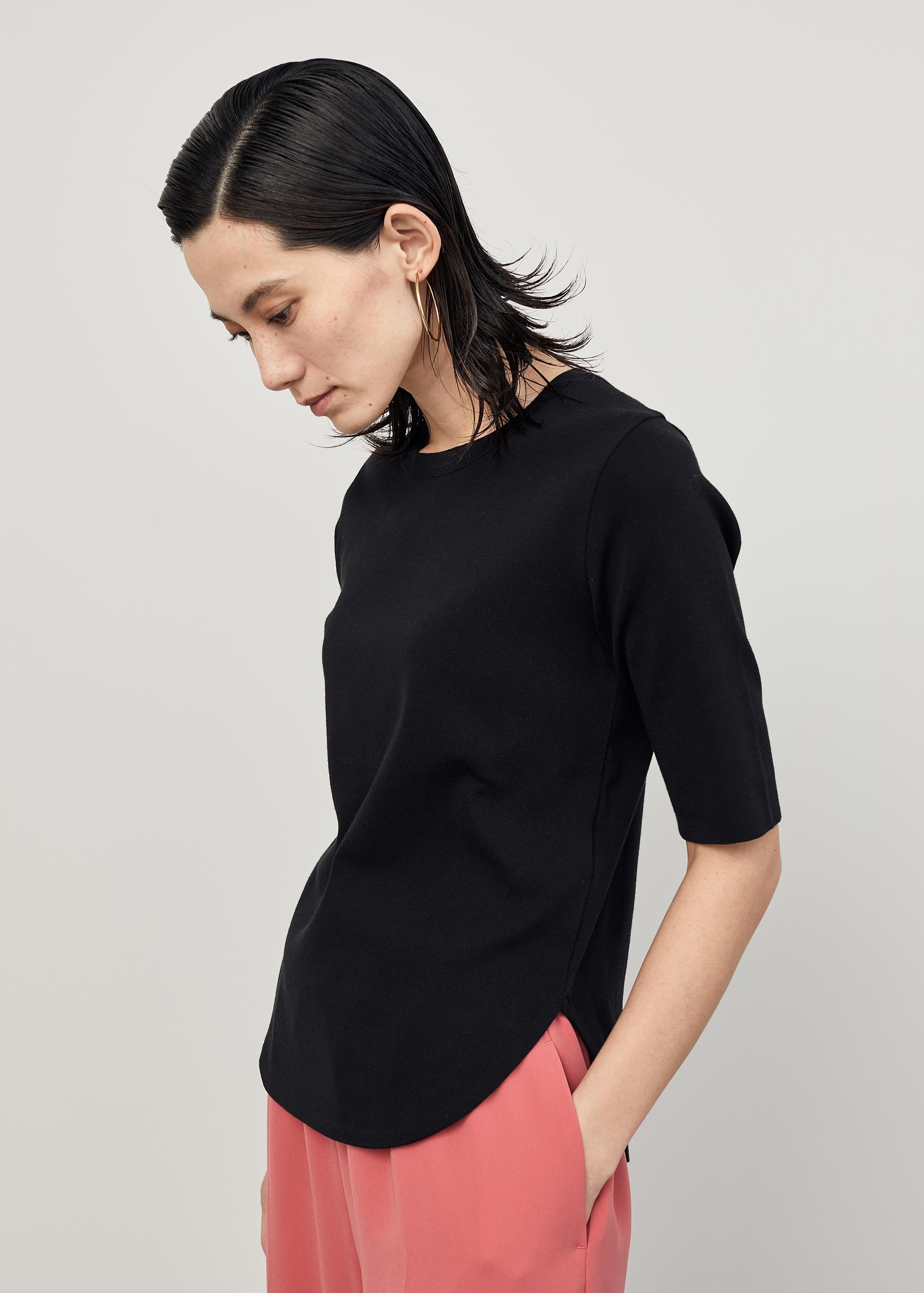 5分袖ニットソー