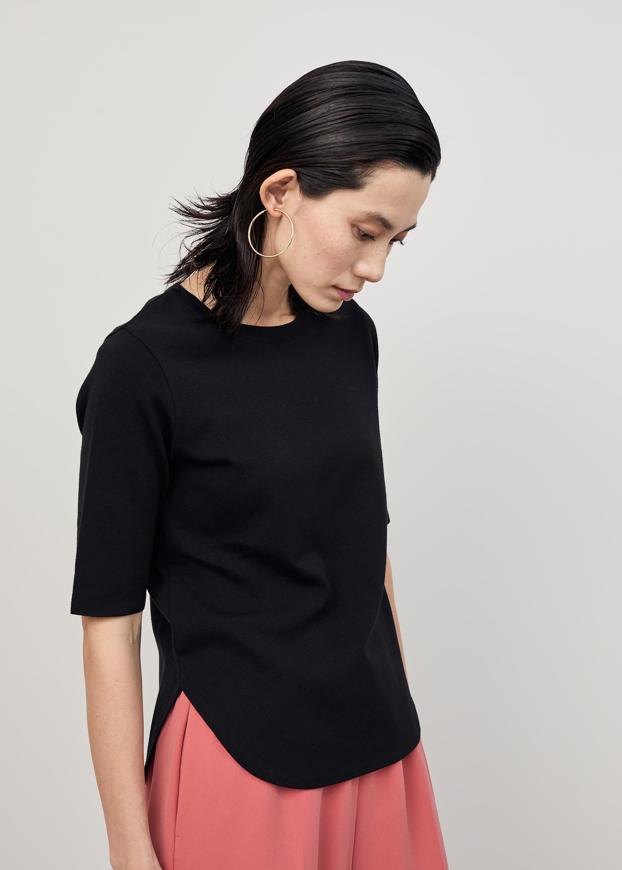 5分袖ニットソー