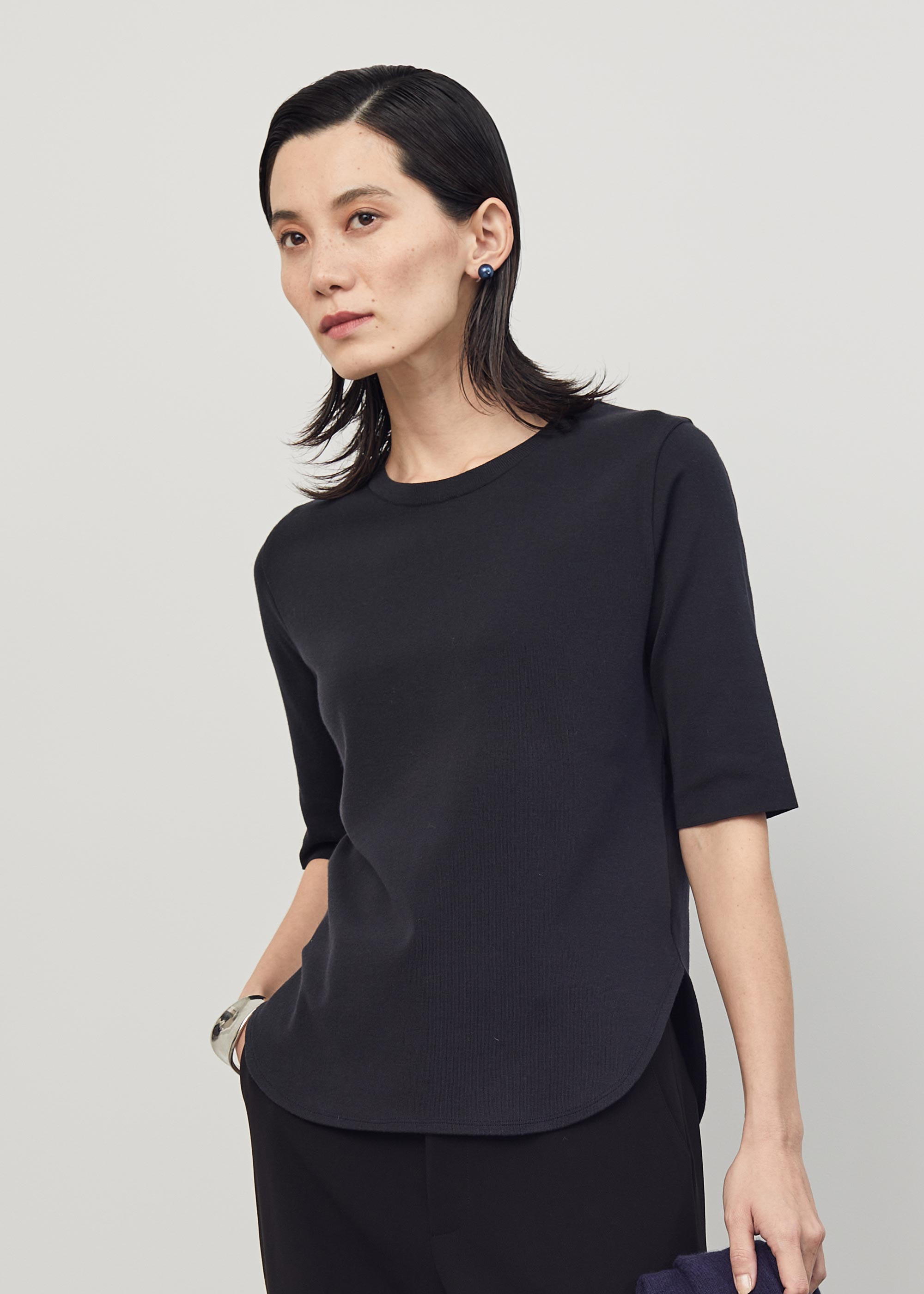 新品タグ付き　ソージュ　soeju ワイドリブ5分袖ニット ワイドリブ5分袖ニット - SOÉJU online store｜上質な大人の女性のため