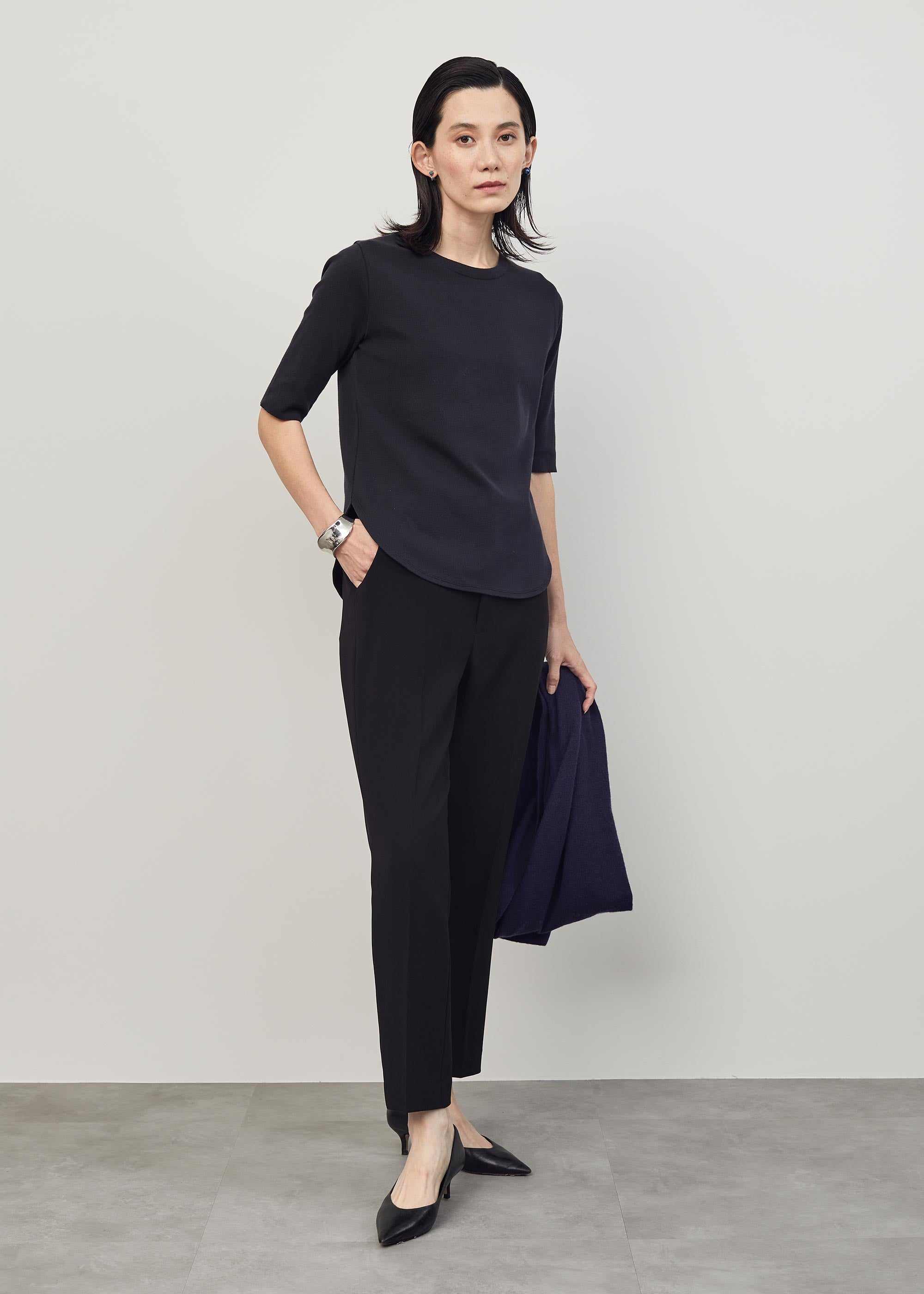 5分袖ニットソー