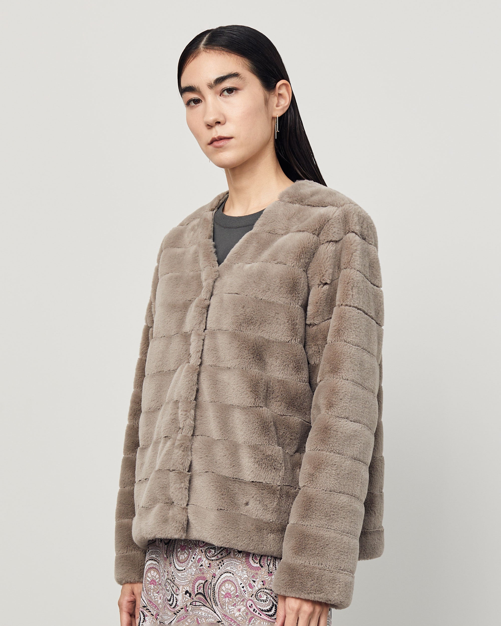 エコファーリバーシブルショートコート