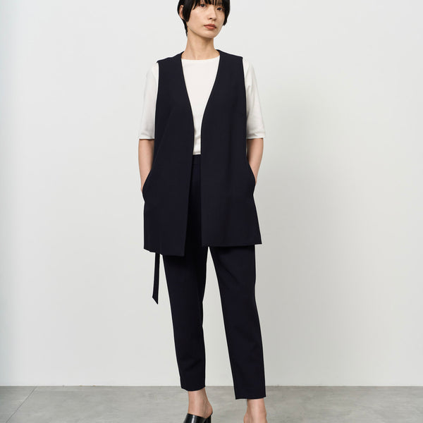 SOEJU ウールライクロングジレ ネイビー F ウールライクロングジレ - SOÉJU online store｜上質な大人の