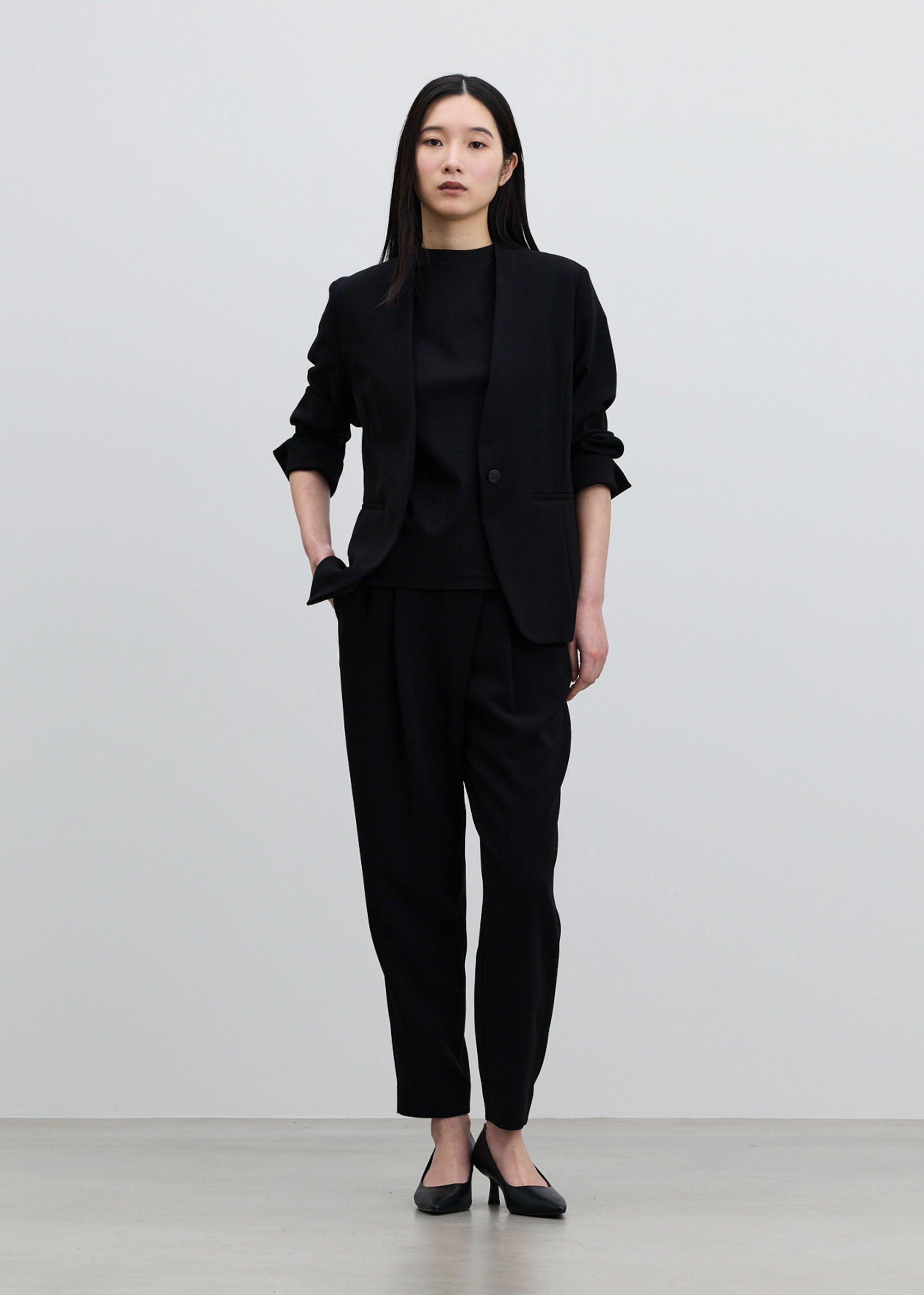 j.l-a.l ノーカラー　ジャケット ストレッチファインノーカラージャケット - SOÉJU online store｜上質
