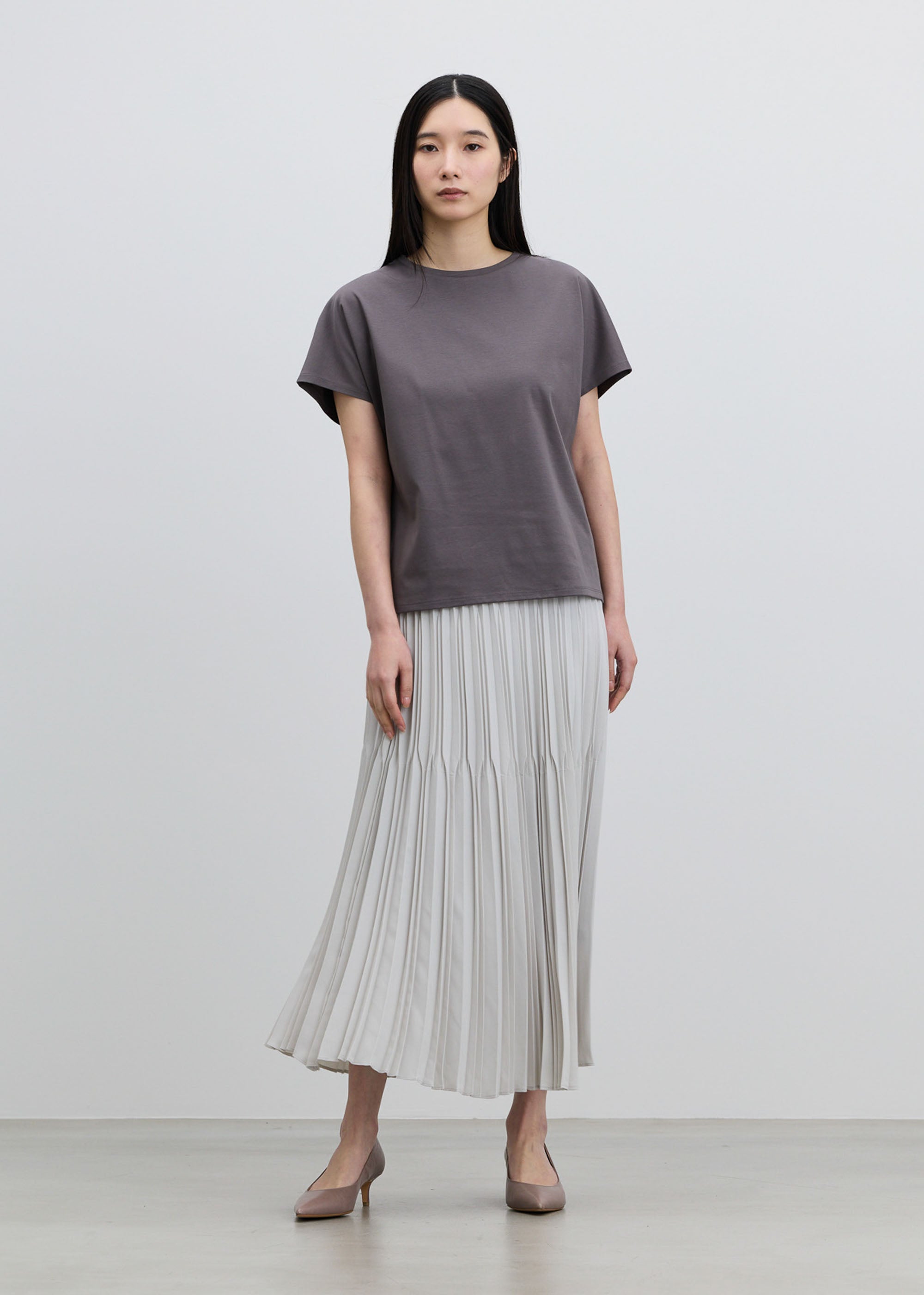 ソージュ soeju プリーツロングスカート　ライトグレー プリーツスカート - SOÉJU online store｜上質な大人の女性のための
