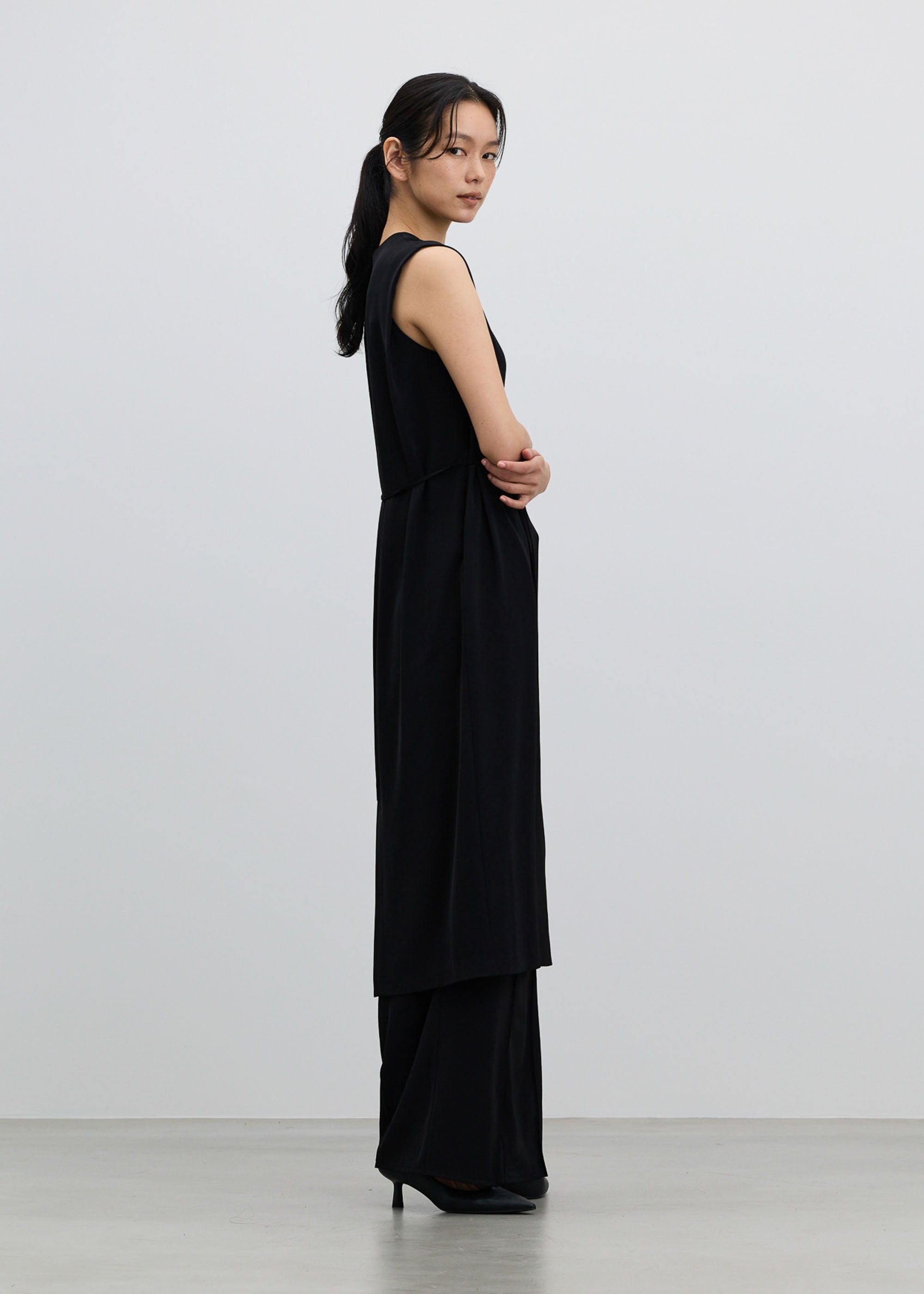 ヴィンテージサテンスキッパーワンピース