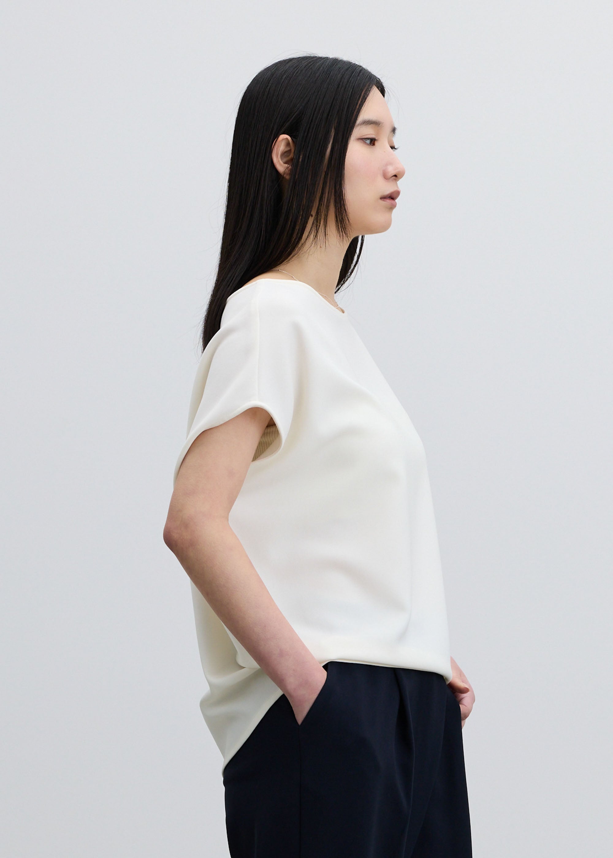 ショートスリーブコクーンブラウス