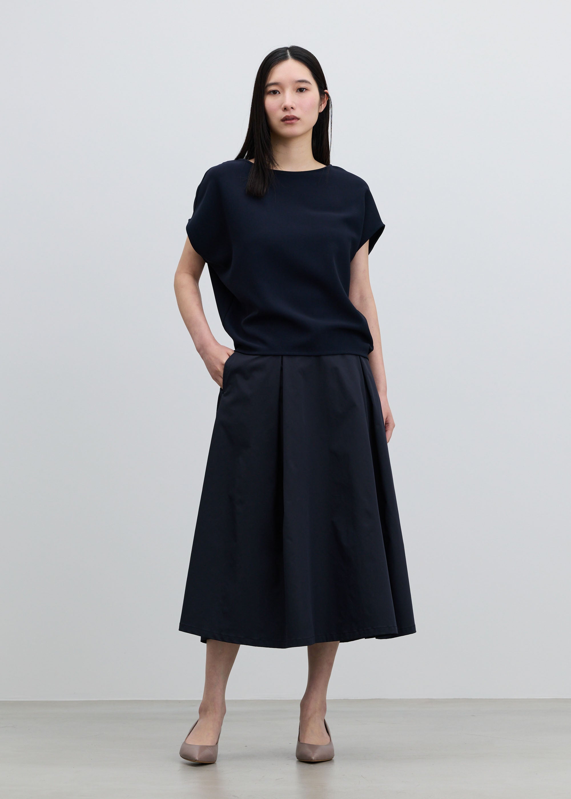 ショートスリーブコクーンブラウス