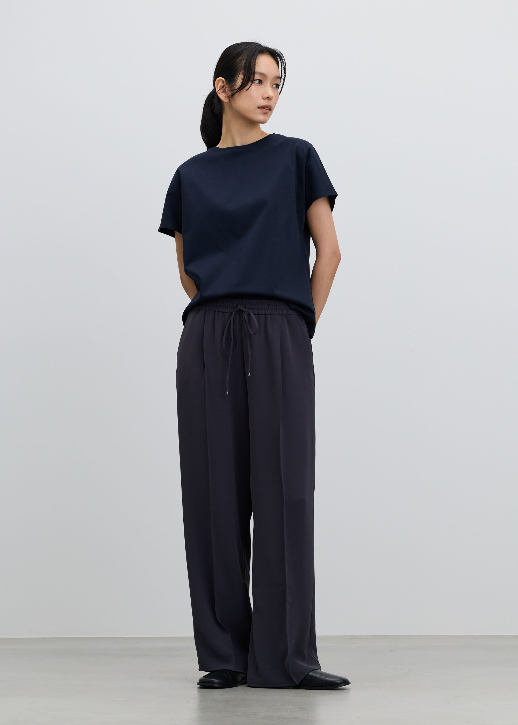 ヴィンテージサテンドロストワイドパンツ - SOÉJU online store｜上質