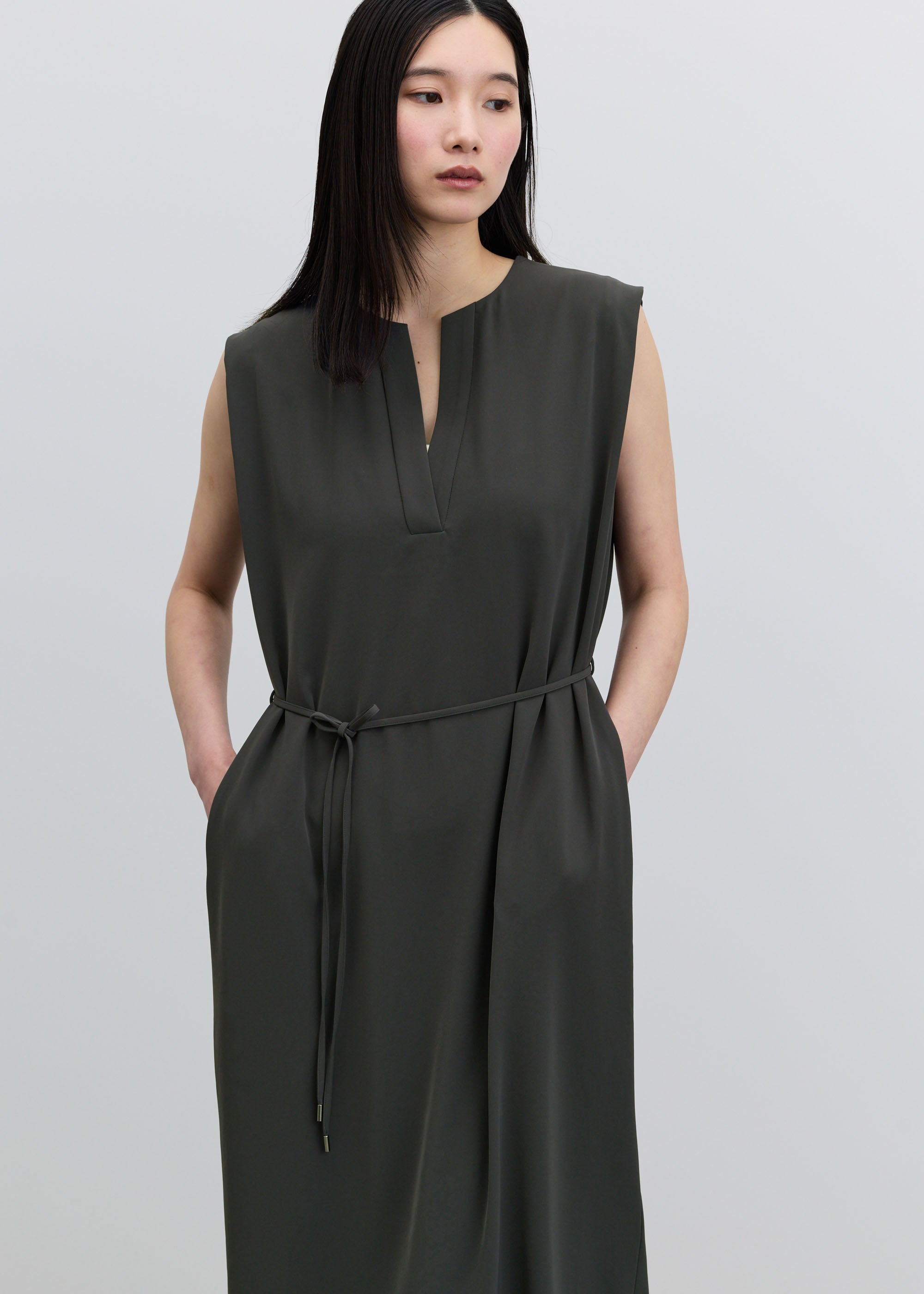 ヴィンテージサテンスキッパーワンピース