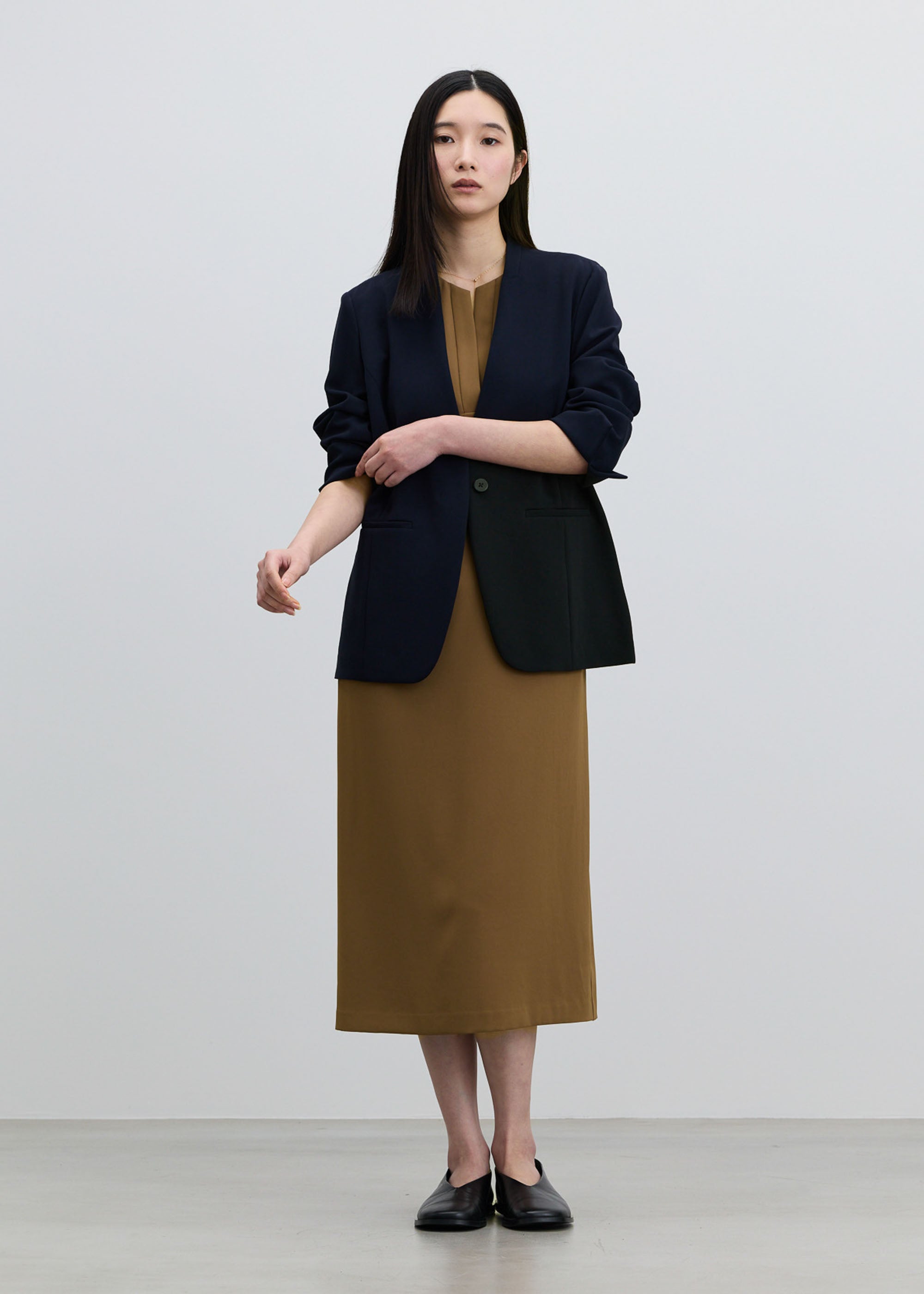 ヴィンテージサテンスキッパーワンピース