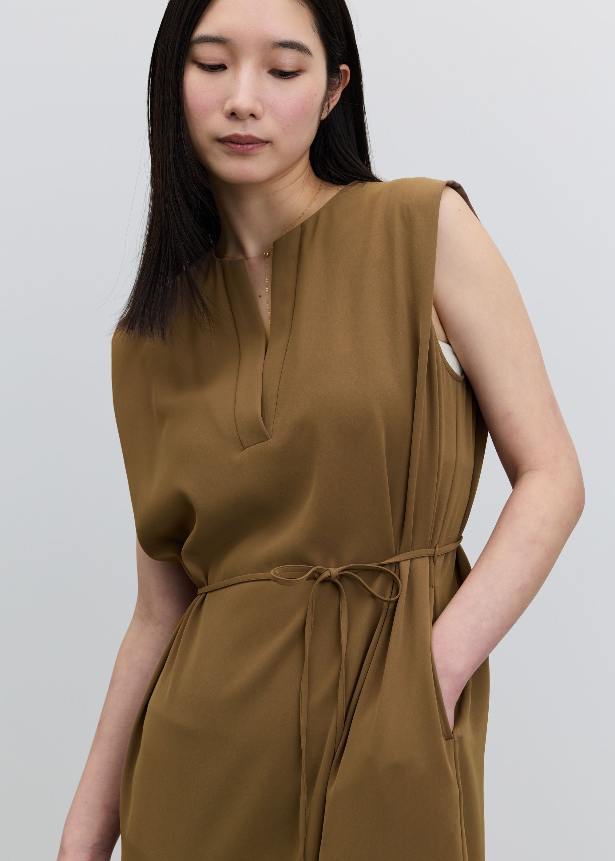 ヴィンテージサテンスキッパーワンピース