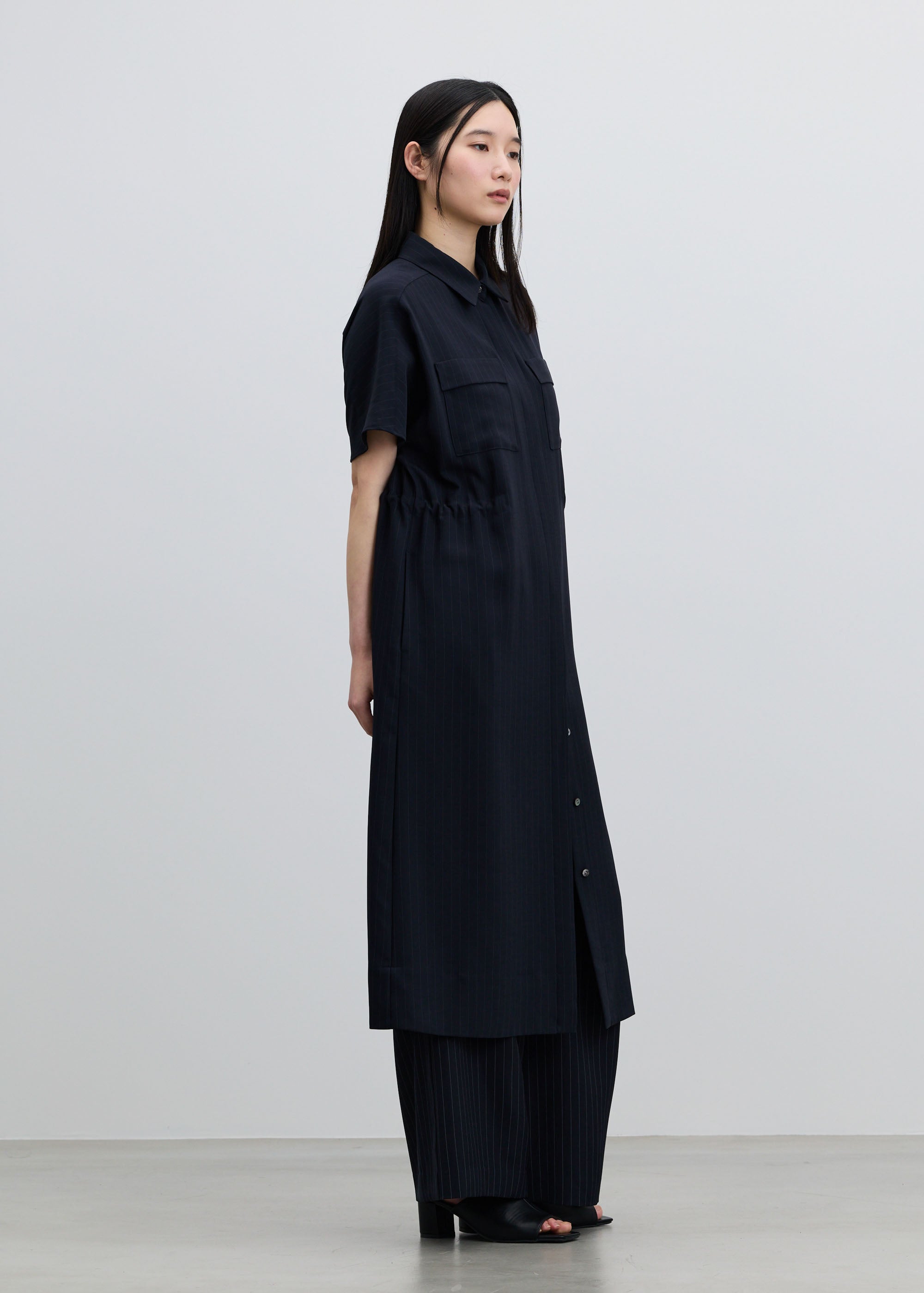 ロングシャツワンピース