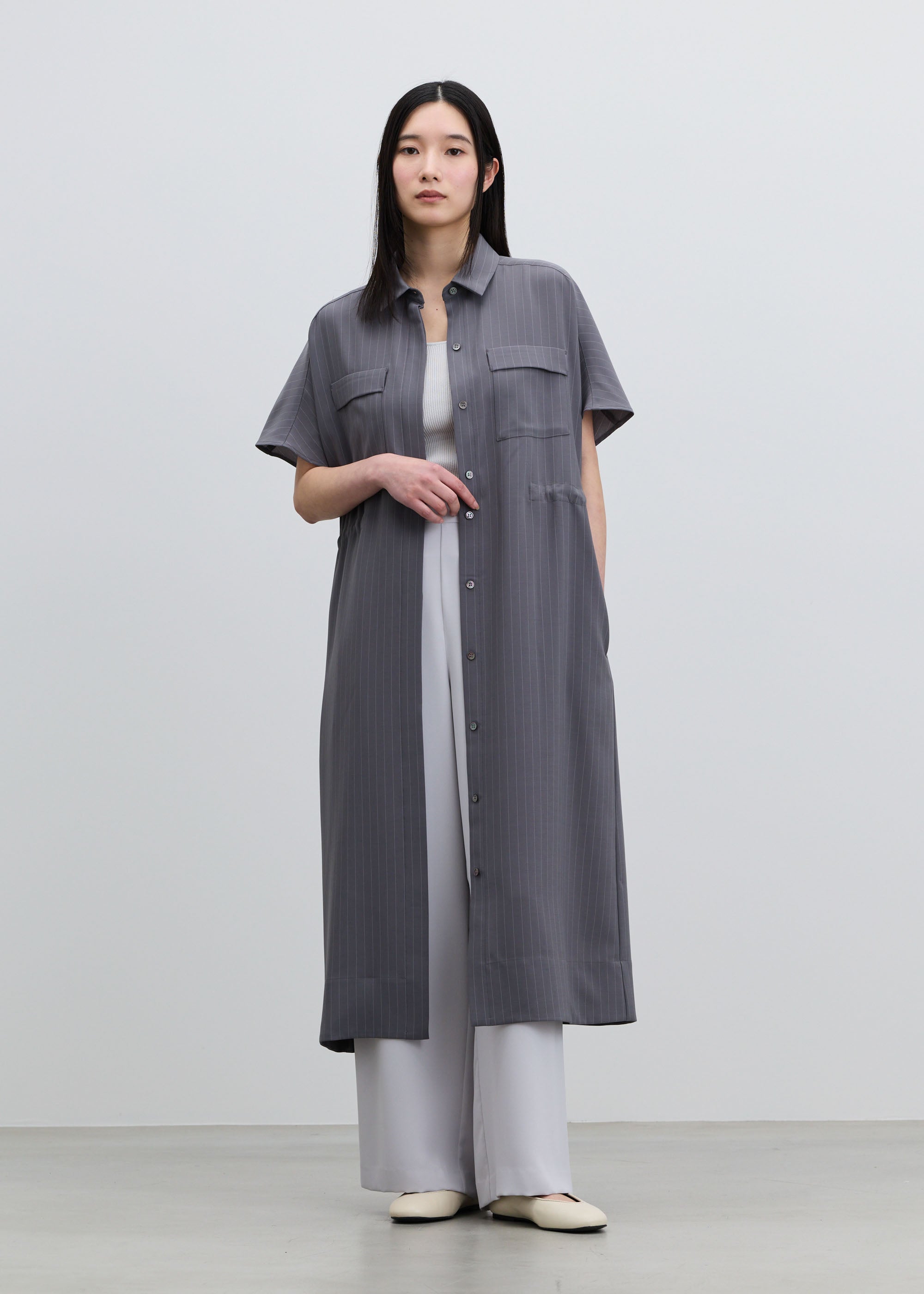 清楚系ワンピース ロングシャツワンピース - SOÉJU online store｜上質な大人の女性の