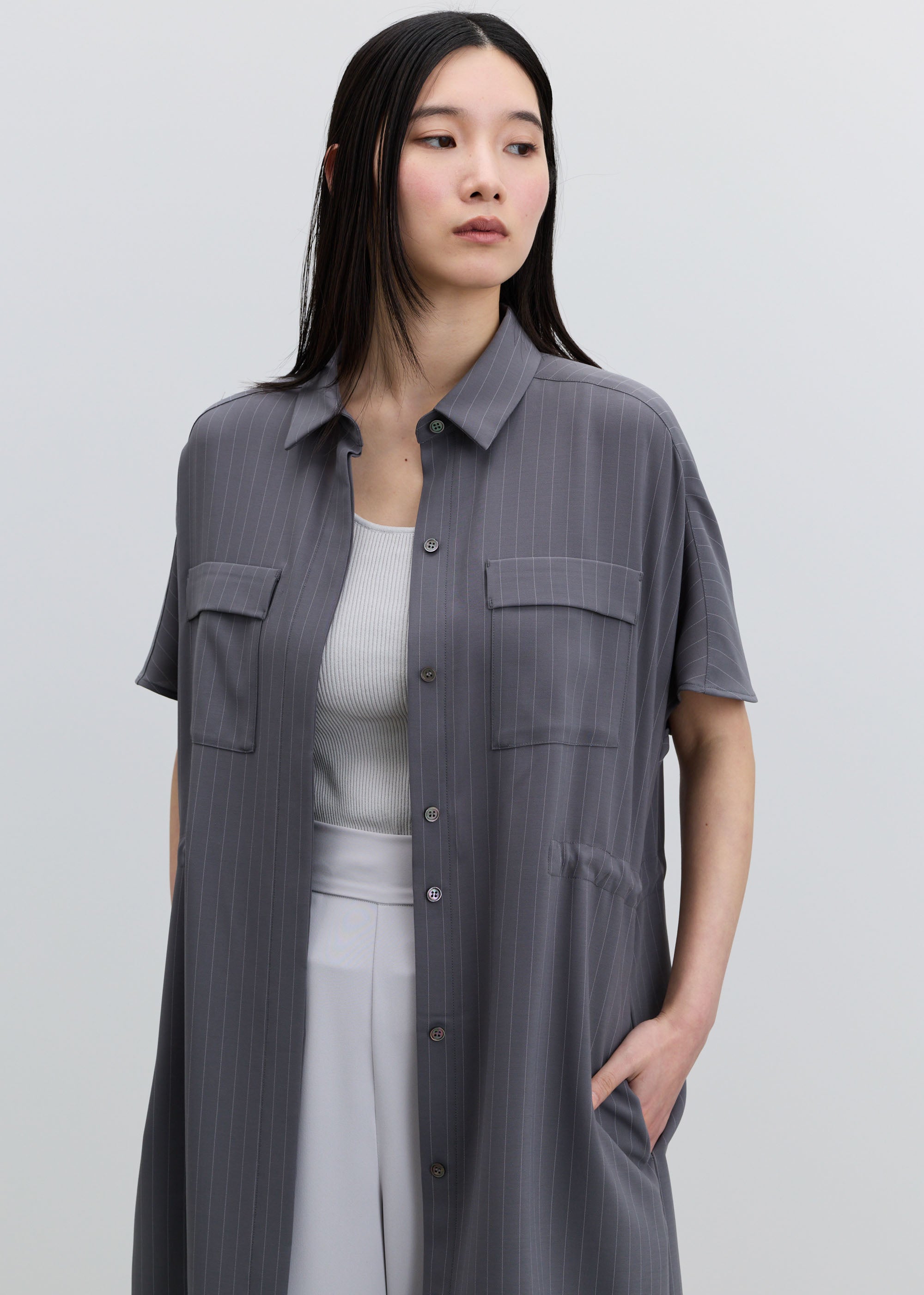 清楚系ワンピース ロングシャツワンピース - SOÉJU online store｜上質な大人の女性の