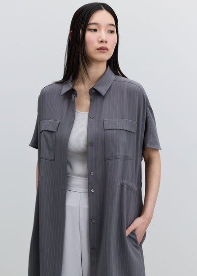 ロングシャツワンピース